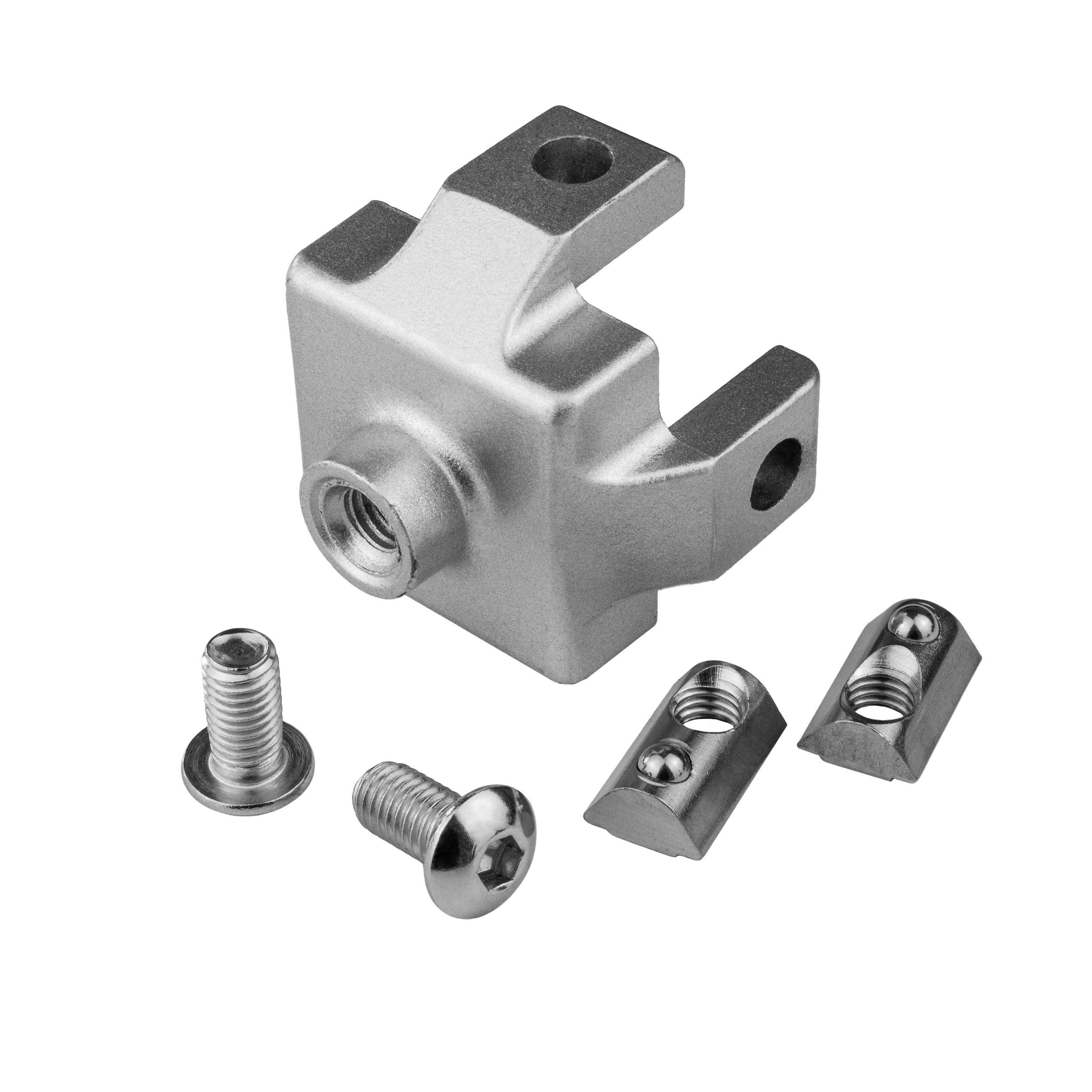 KLAK 40 - Adapter- & Fußplatte Aluprofil 40x40 - mit M8 Ø50mm Stellfuss