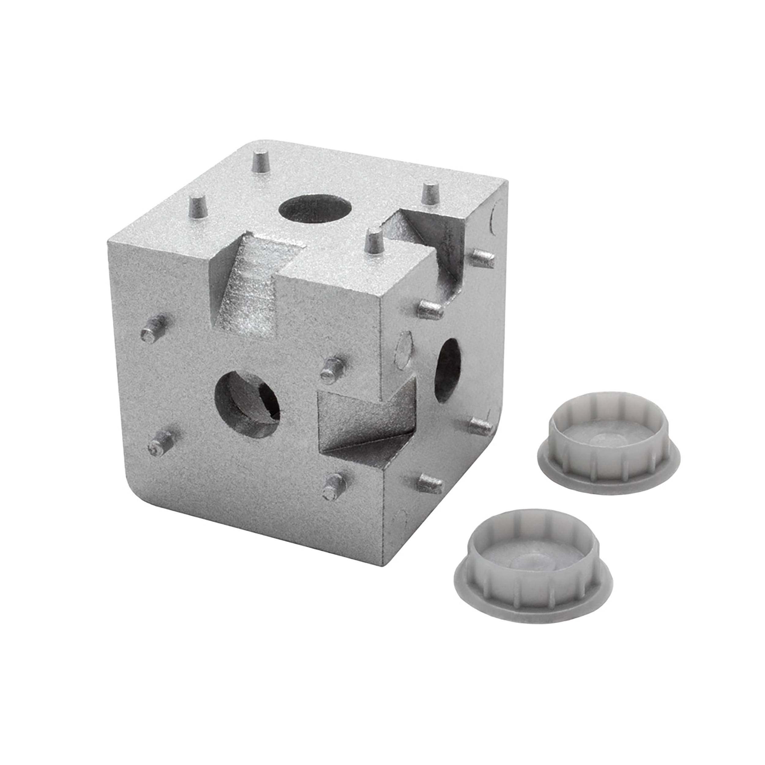 3-Wege Würfelverbinder Eck-Verbinder für Aluprofil 40x40 - 1 Stück 3-Wege Würfelverbinder Eck-Verbinder für Aluprofil 40x40 - 1 Stück
