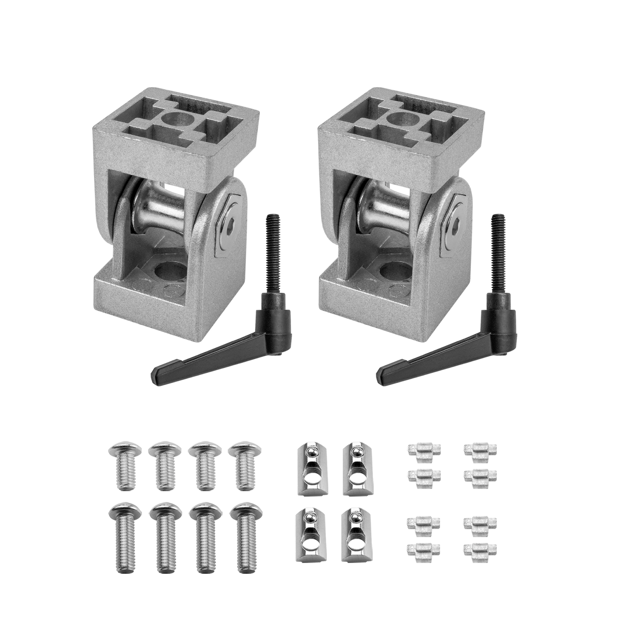 Gelenkverbinder Gelenk mit Klemmhebel Nut 8 für Aluprofil 30-er - 2 Stück