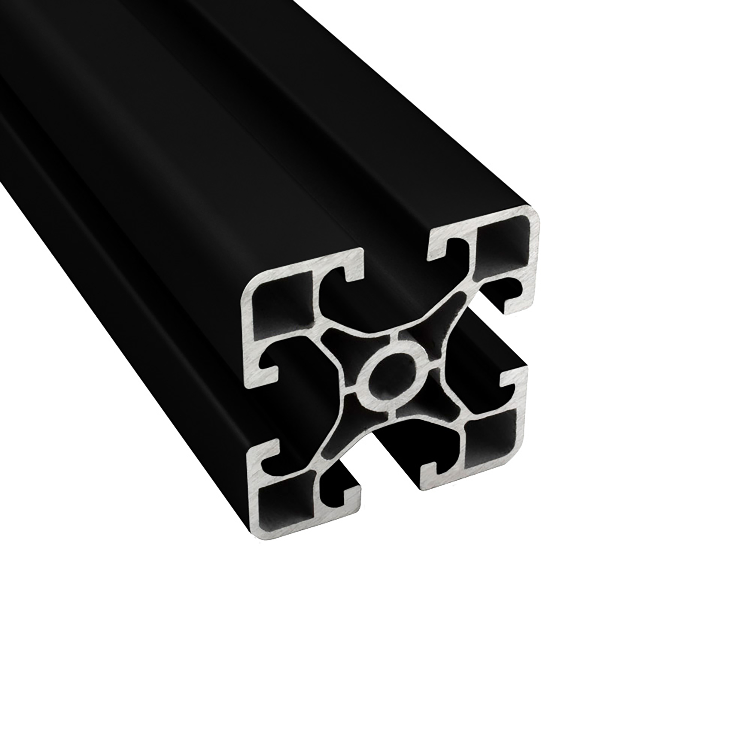 Alu Profil 12 Stück 40x40mm light 2m System-, Montage-, Konstruktionsprofil Nut 8 schwarz