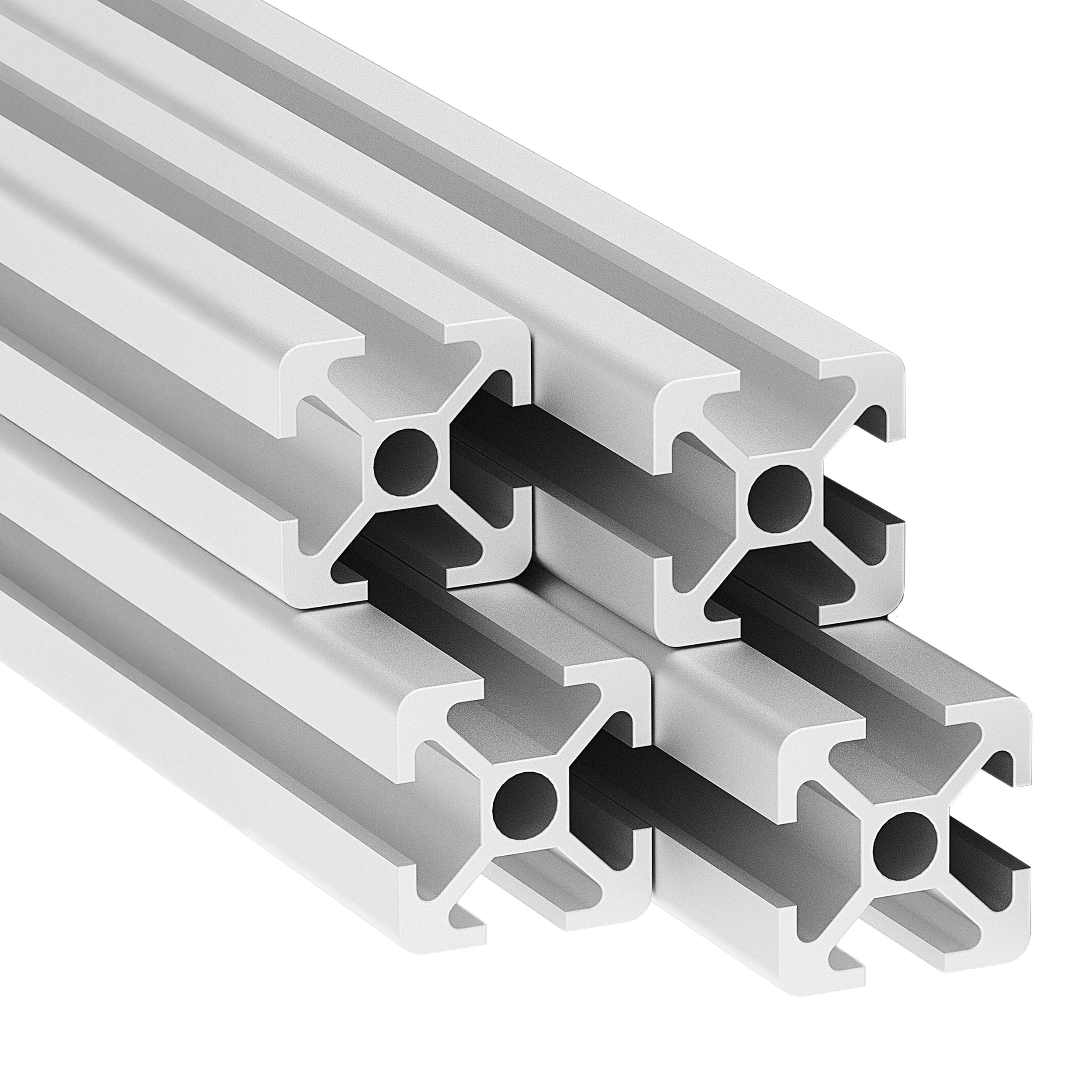Alu Profil 4 Stück 20x20mm 3m System-, Montage-, Konstruktionsprofil Nut 6 Alu Profil 4 Stück 20x20mm 3m System-, Montage-, Konstruktionsprofil Nut 6