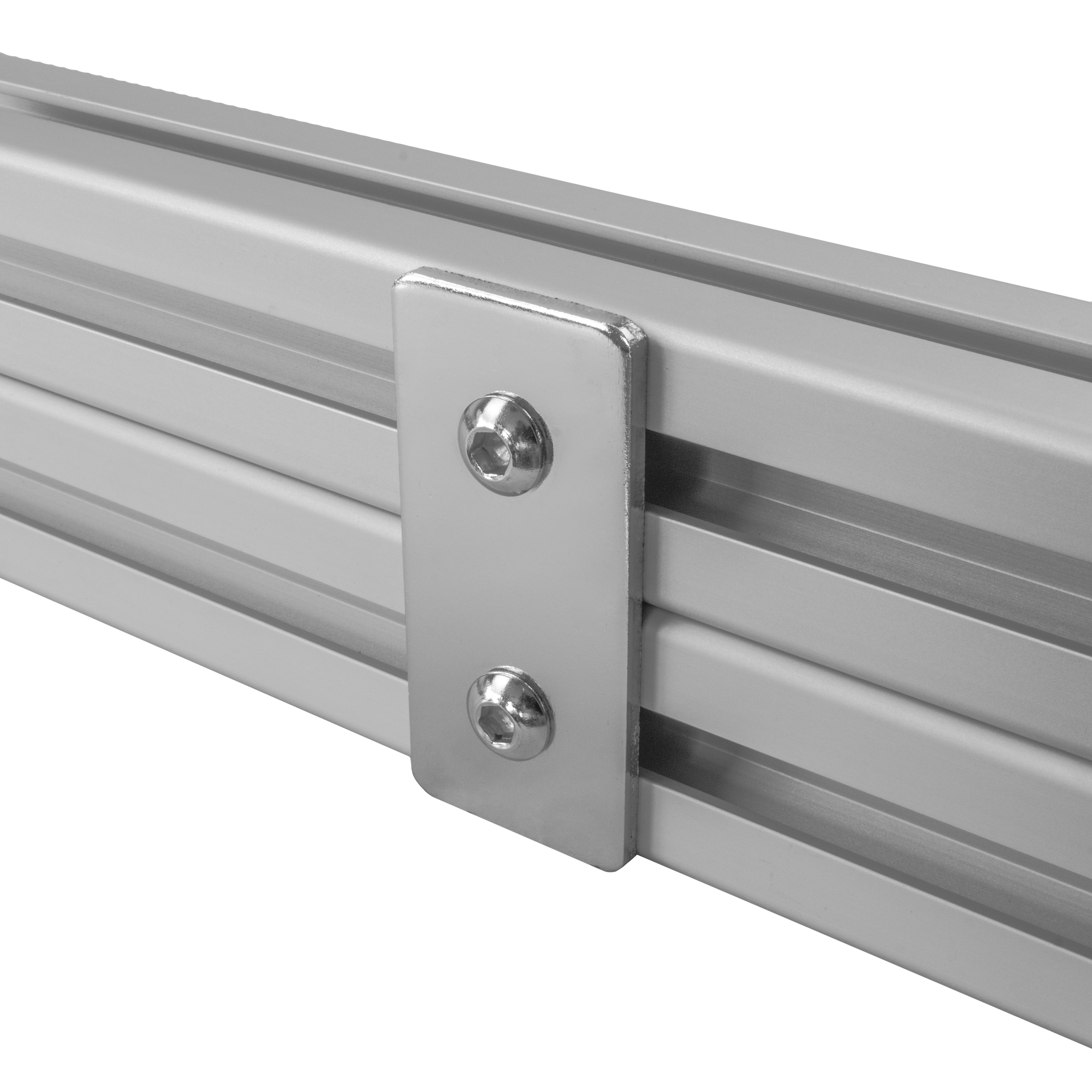 Verbinderplatte - I - 60x25mm Aussen Flachverbinder 30x30 Aluprofil Verbinderplatte - I - 60x25mm Aussen Flachverbinder 30x30 Aluprofil - 4 Stück inkl. Verschraubung