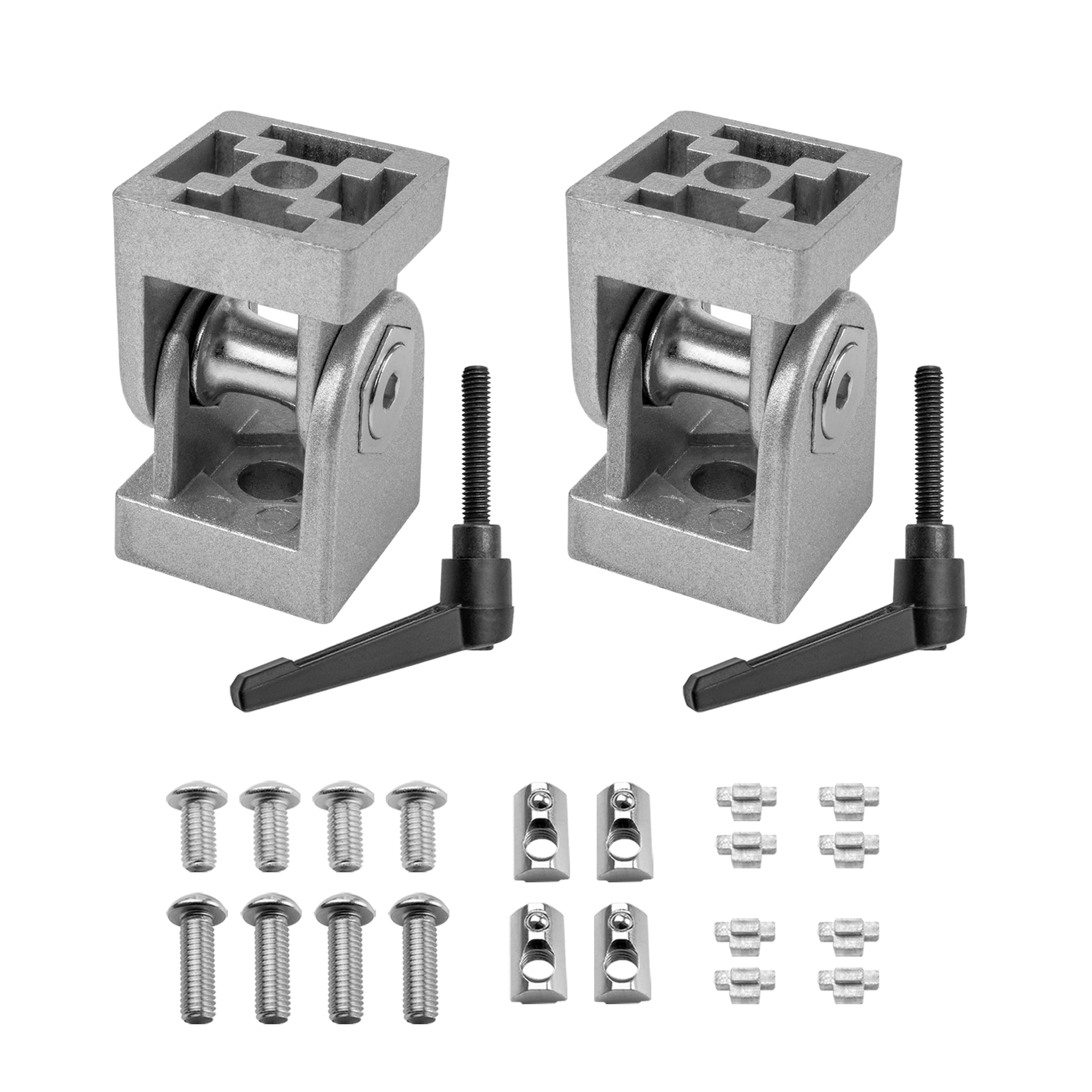 Gelenkverbinder Gelenk mit Klemmhebel Nut 8 für Aluprofil 40-er - 2 Stück