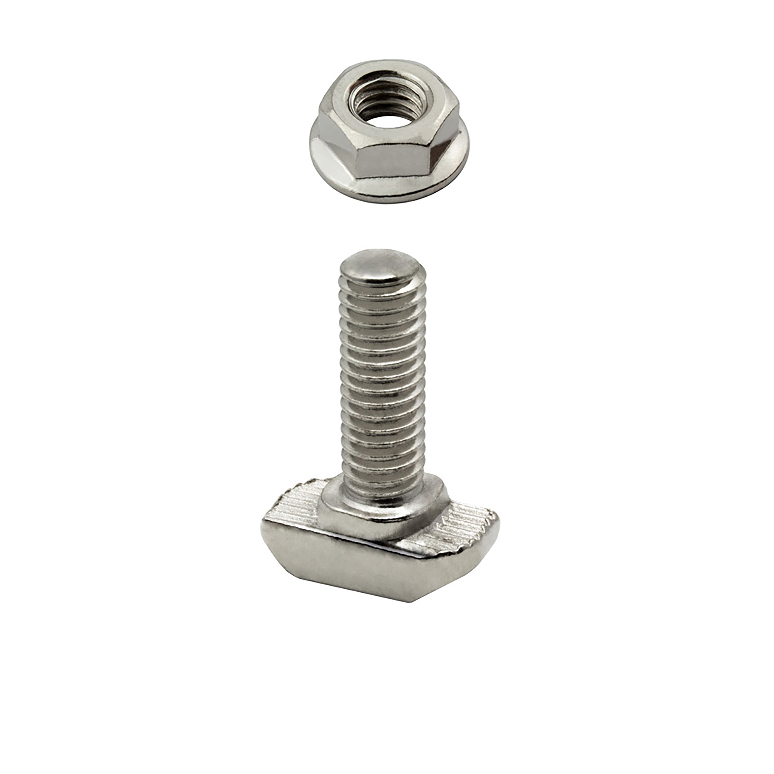 Hammerschraube T-Schraube M6 20mm Nut 8 für Aluprofil 30-er 10 Stück + Mutter Hammerkopfschraube T-Schraube M6 20mm Nut 8 Aluprofil 30-er 10 Stück + Mutter