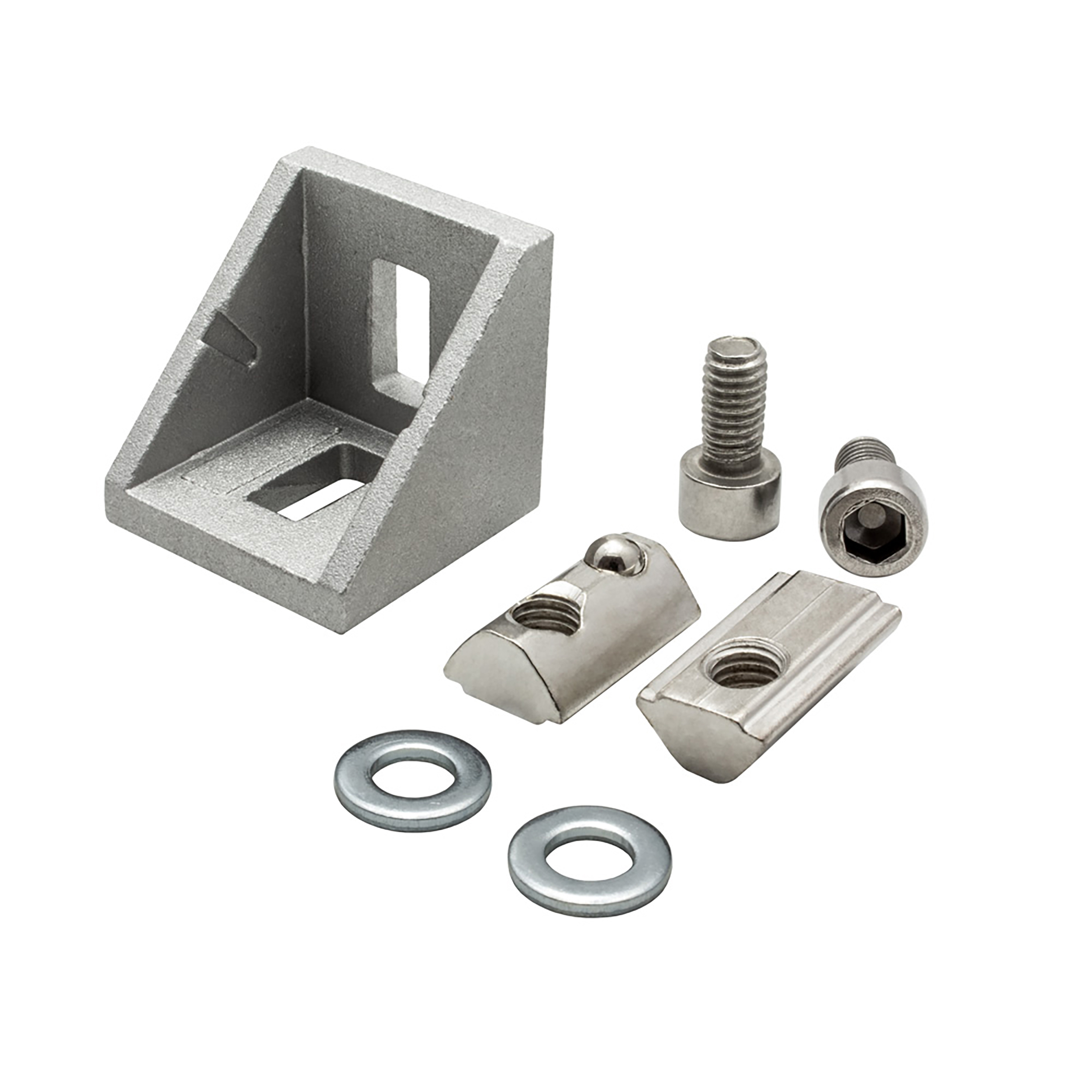 Befestigungswinkel ink. Schrauben und Nutensteine Nut 8 für Aluprofil 30-er 10 Stück Befestigungswinkel ink. Schrauben und Nutensteine Nut 8 für Aluprofil 30-er 10 Stück