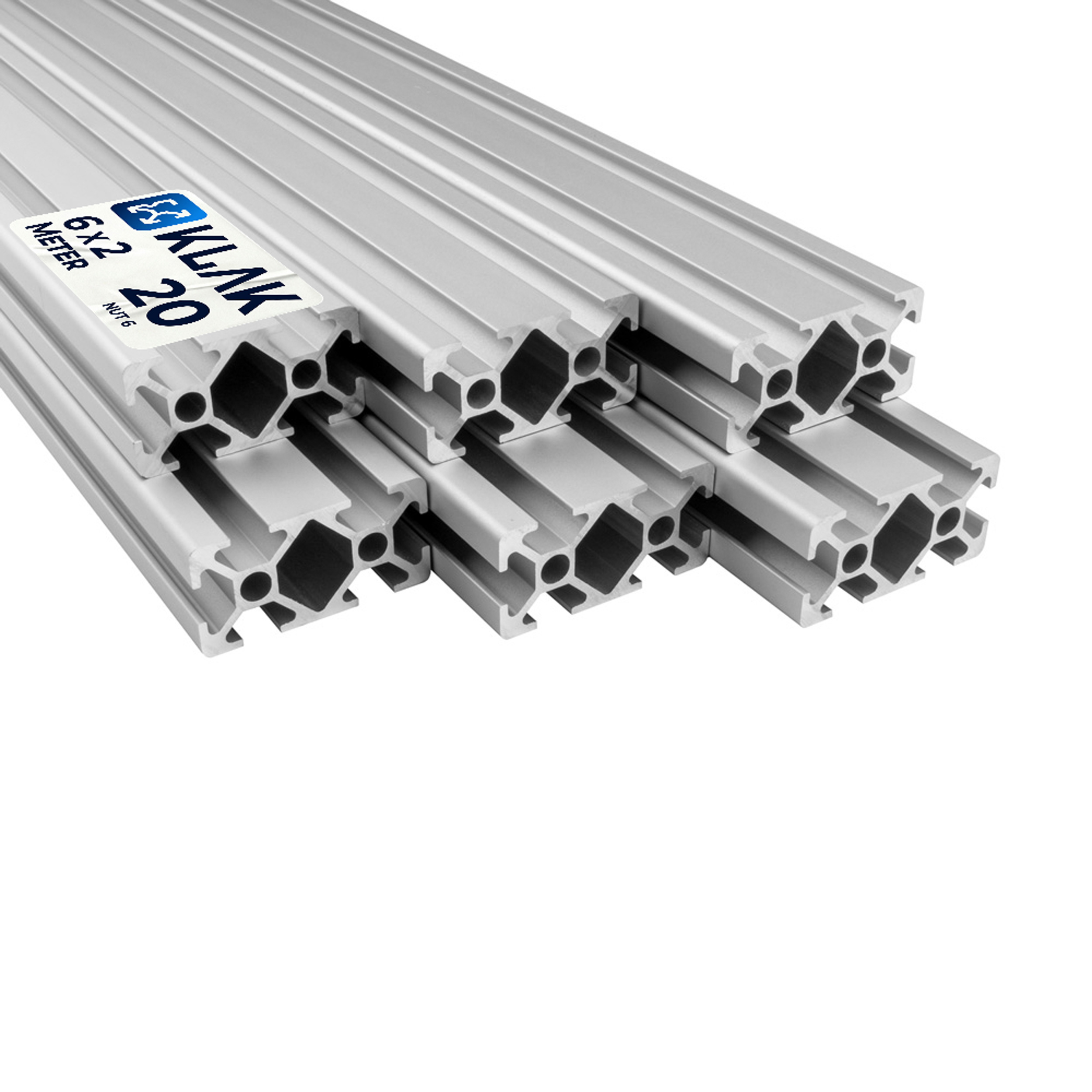 Alu Profil 6 Stück 20x40mm 2m System-, Montage-, Konstruktionsprofil Nut 6 Alu Profil 6 Stück 20x40mm 2m System-, Montage-, Konstruktionsprofil Nut 6