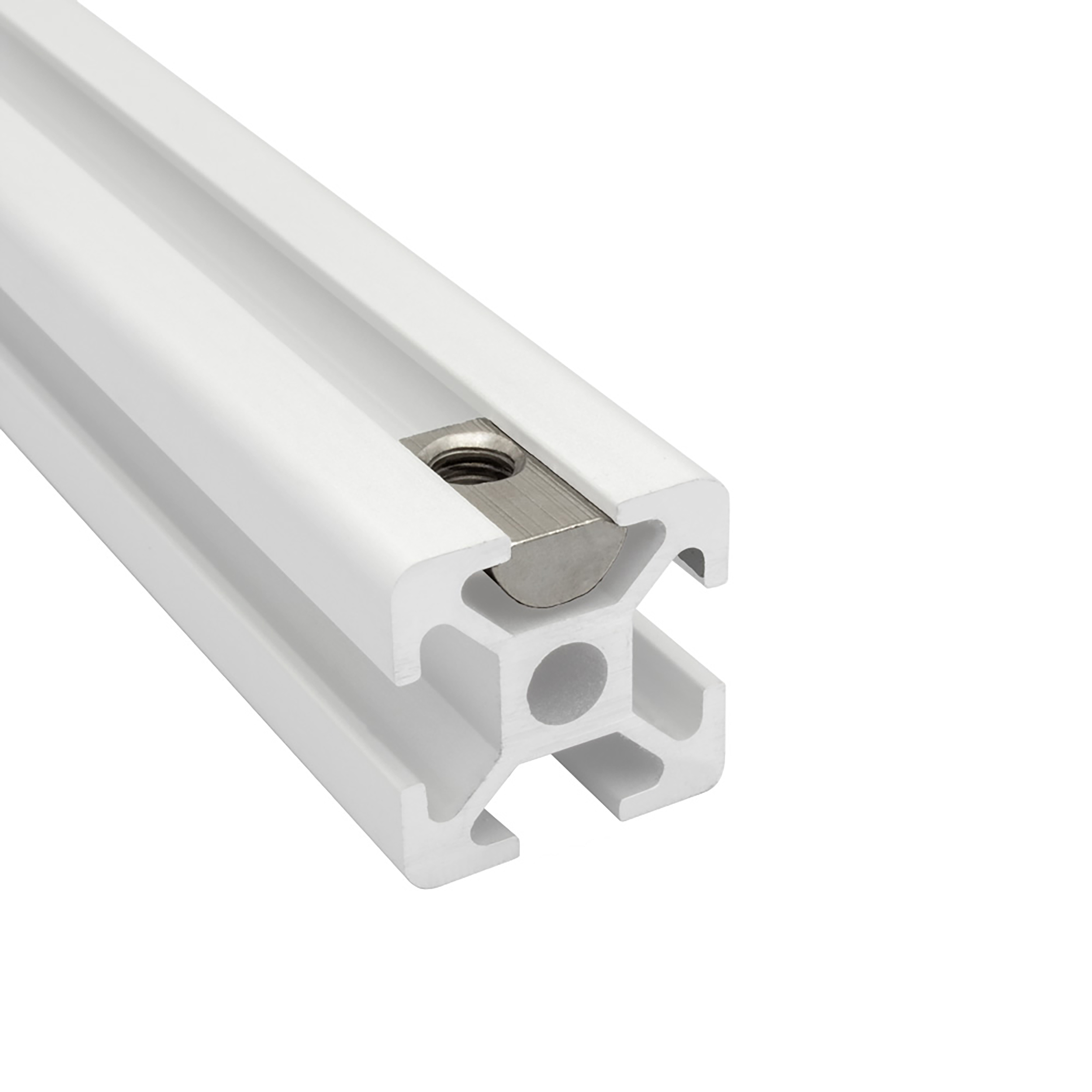 Edelstahl Nutenstein mit Federkugel und Steg M5 Nut 6 für Aluprofil 20-er - 10 Stück