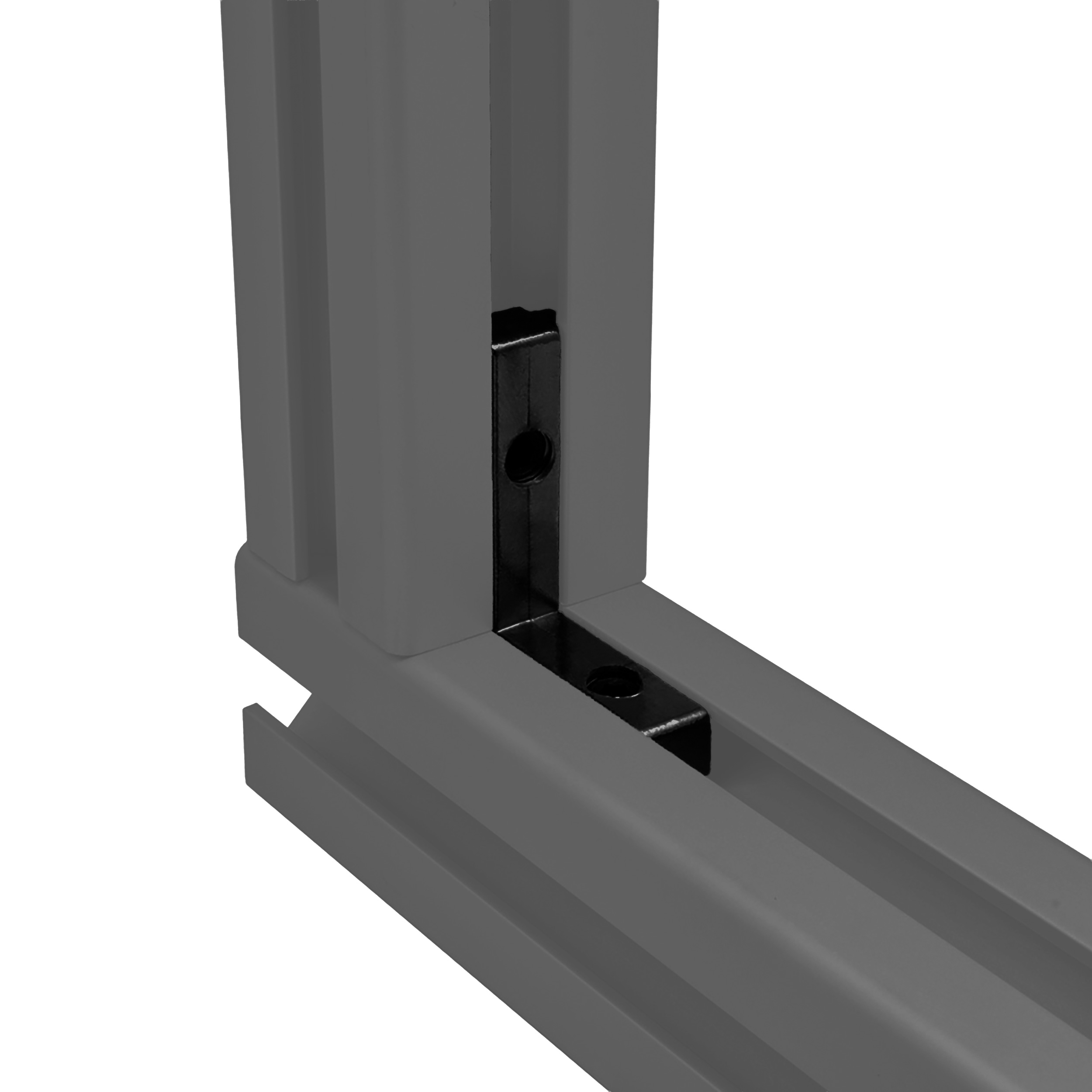 KLAK 20 - Innenwinkel Aussenwinkel M5 Nut 6 Aluprofil 20-er schwarz KLAK 45 - Innenwinkel Aussenwinkel M8 Nut 10 Aluprofil 45-er schwarz -1 Stück