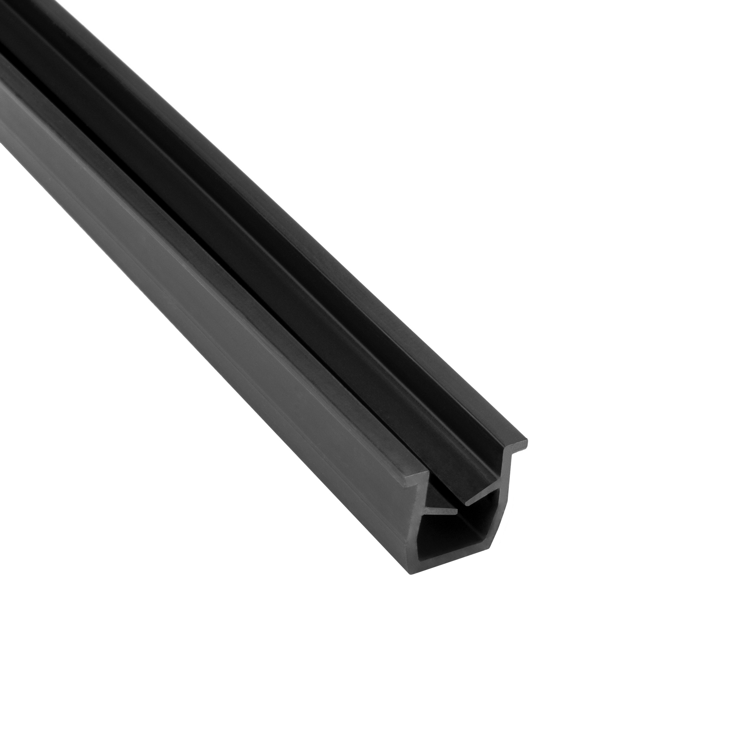 Einfassprofil mit Gummilippe für Alu-Profil Nut 8 - Typ-I - Typ-B - schwarz - 2m Einfassprofil mit Gummilippe für Nut 8 - Typ-I - Typ-B - schwarz - 2m 1 Stück
