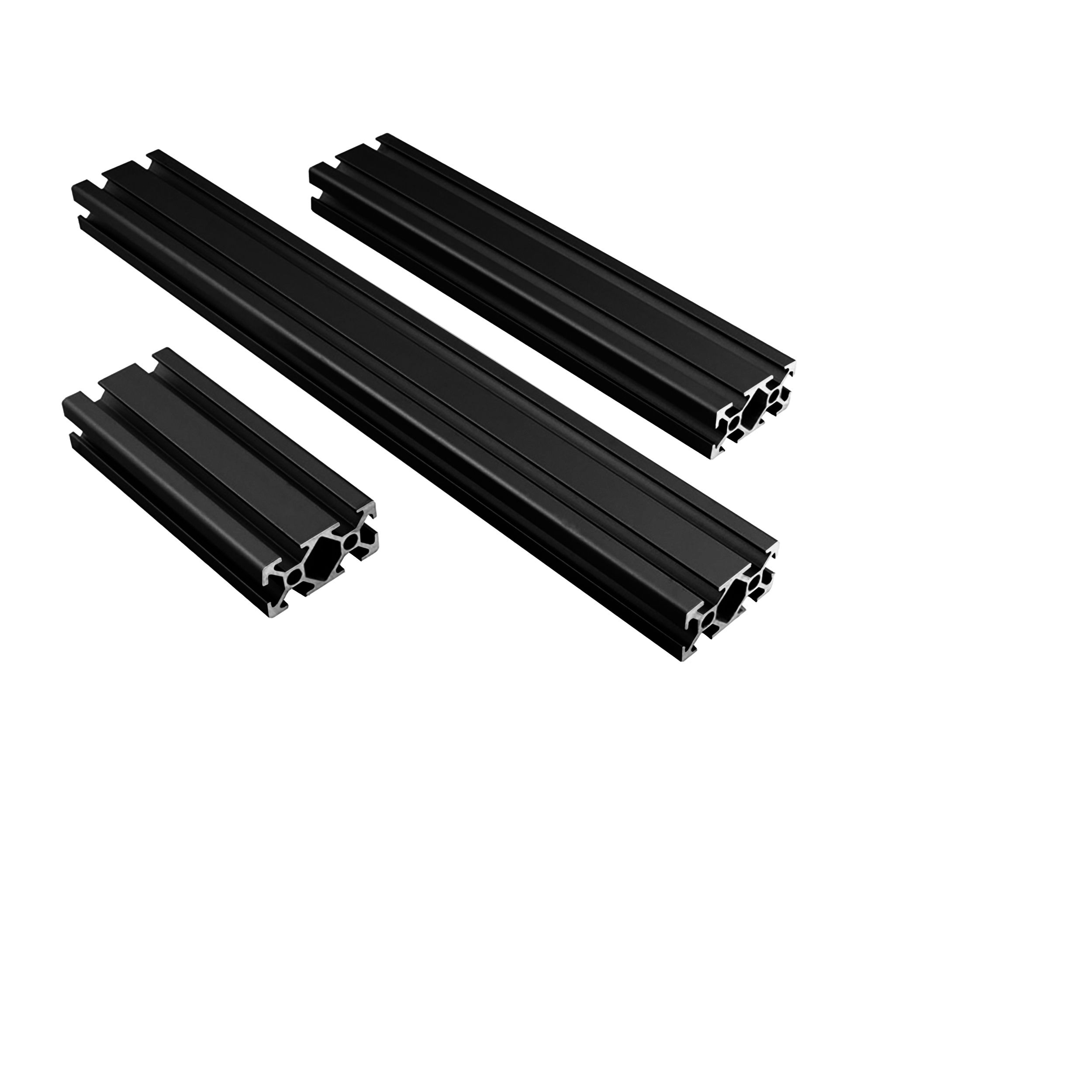 ALU Profil Aluprofil 20x40mm Nut 6 Aluminium Systemprofil Typ I schwarz 900mm