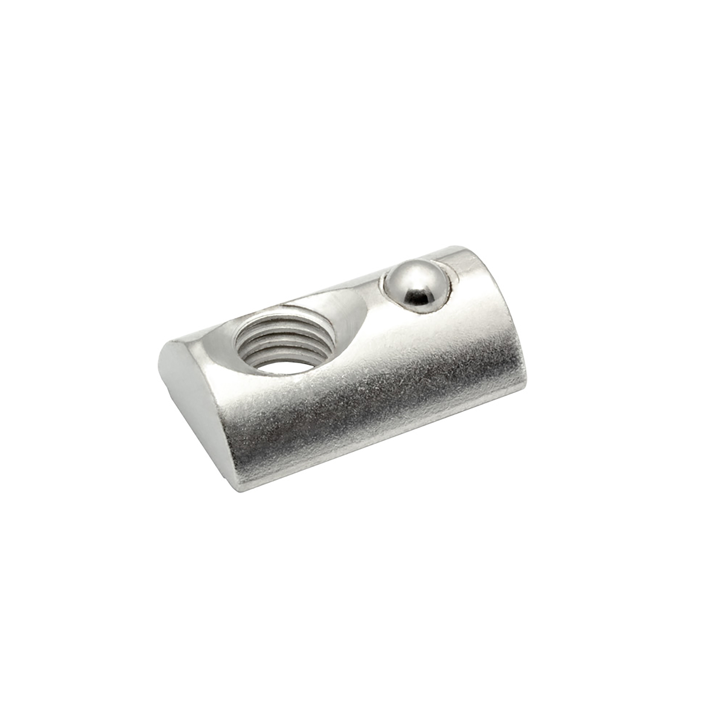 Nutenstein mit Federkugel und Steg M8 Nut 10 für Aluprofil 45-er - 100 Stück