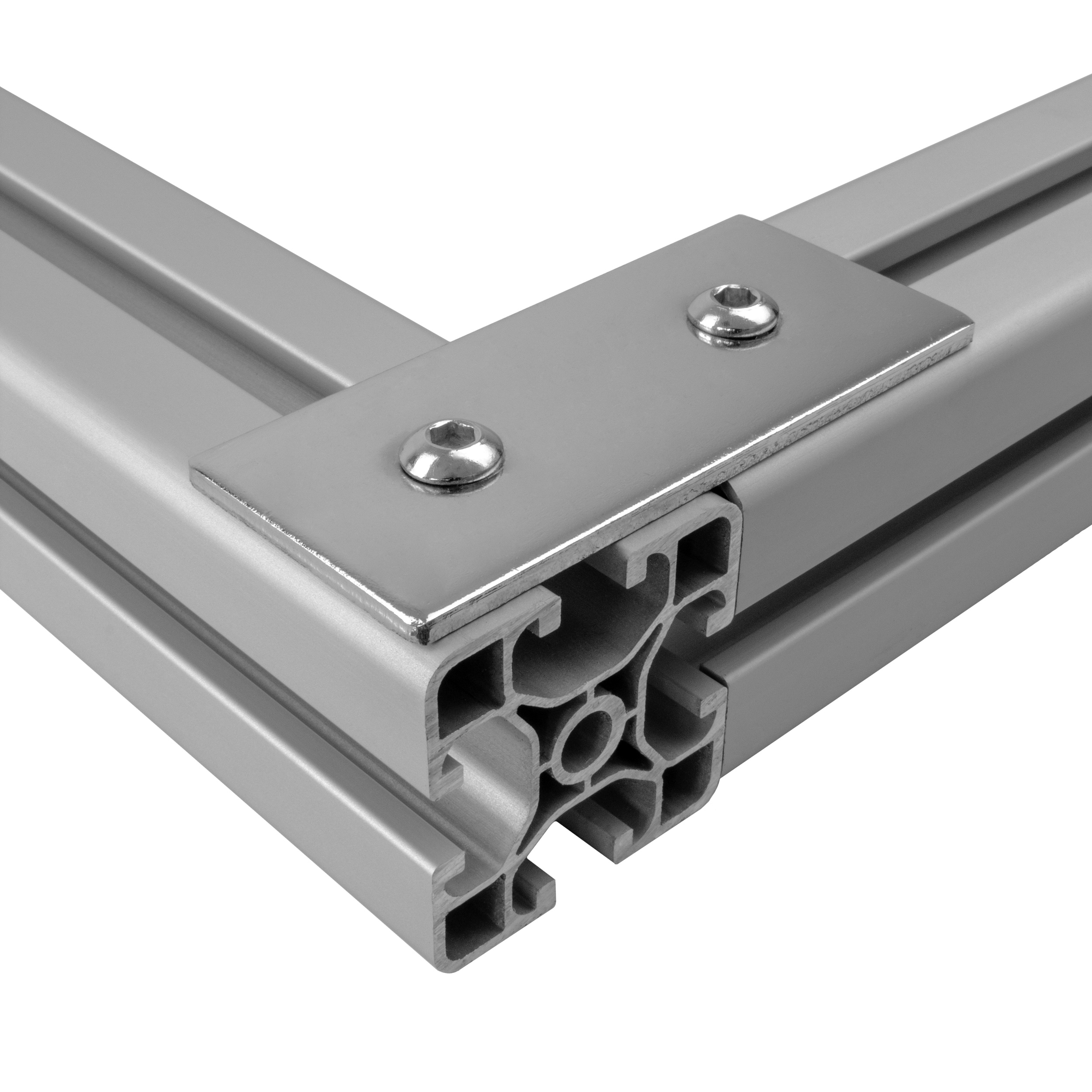 Verbinderplatte - I - 80x35mm Aussen Flachverbinder 40x40 Aluprofil Verbinderplatte - I - 80x35mm Aussen Flachverbinder 40x40 Aluprofil - 4 Stück inkl. Verschraubung