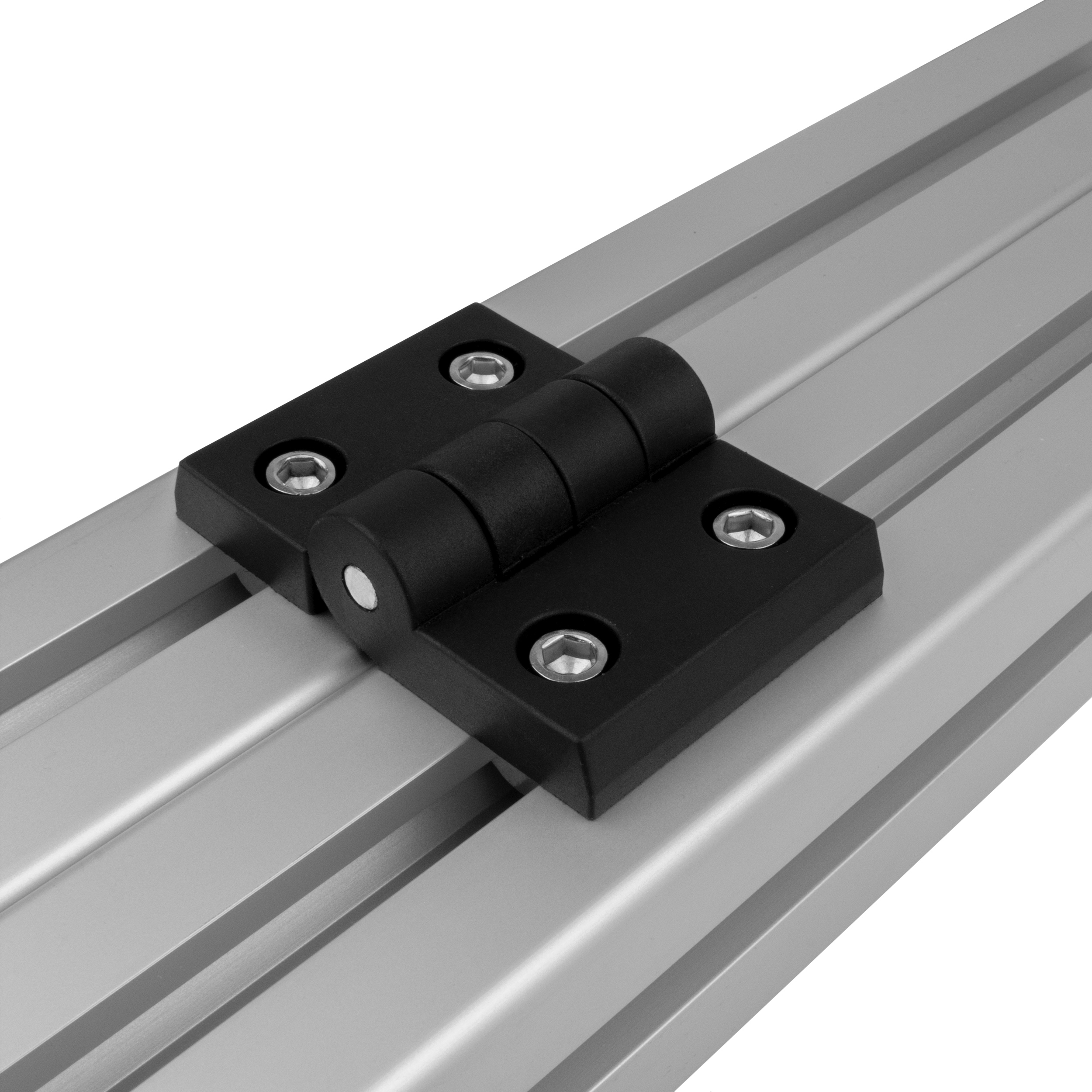 Scharnier Standard Nut 10 für 45-er inkl. Verschraubung - 1 Stück Scharnier Standard Nut 10 für 45-er inkl. Verschraubung - 4 Stück
