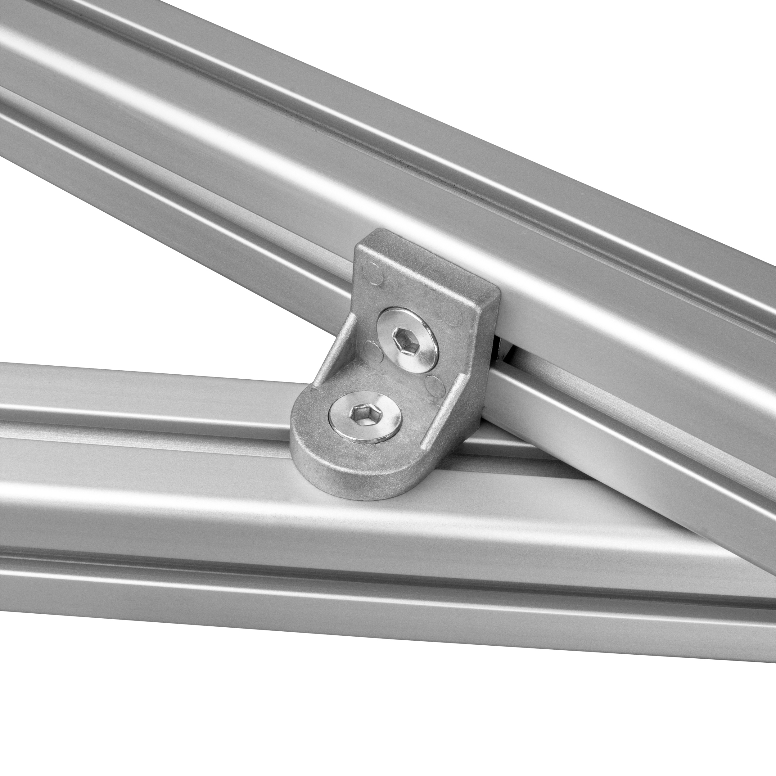 Drehwinkel Verbinder ink. Schrauben und Nutensteine Nut 8 für Aluprofil 40-er Drehwinkel Verbinder ink. Schrauben und Nutensteine Nut 8 für Aluprofil 40-er -1 Stück