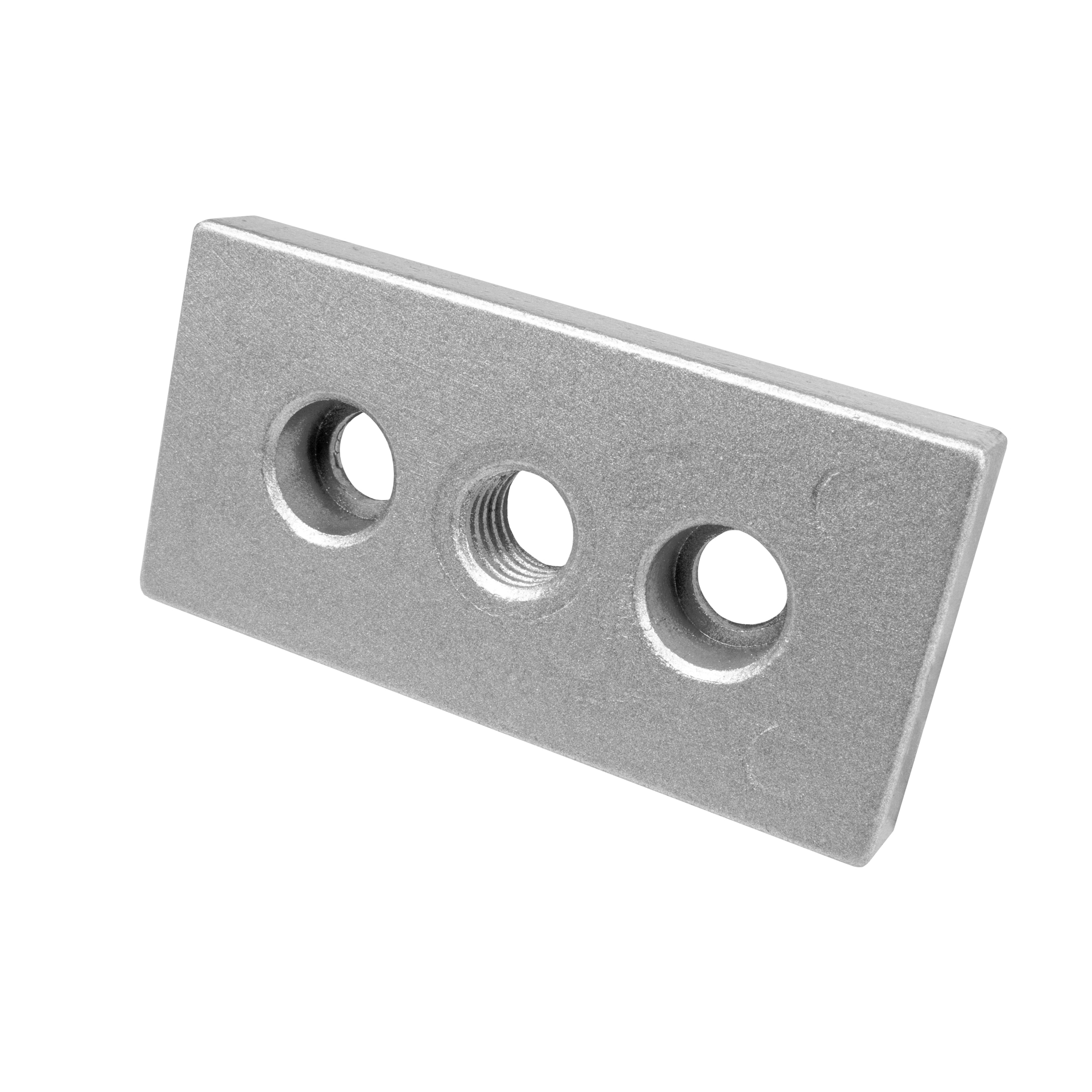 Adapter- & Fußplatte Aluprofil 4080, silbergrau – M12 mit Stellfuß Adapter- & Fußplatte Aluprofil 4080, silbergrau – M12 ohne Stellfuß