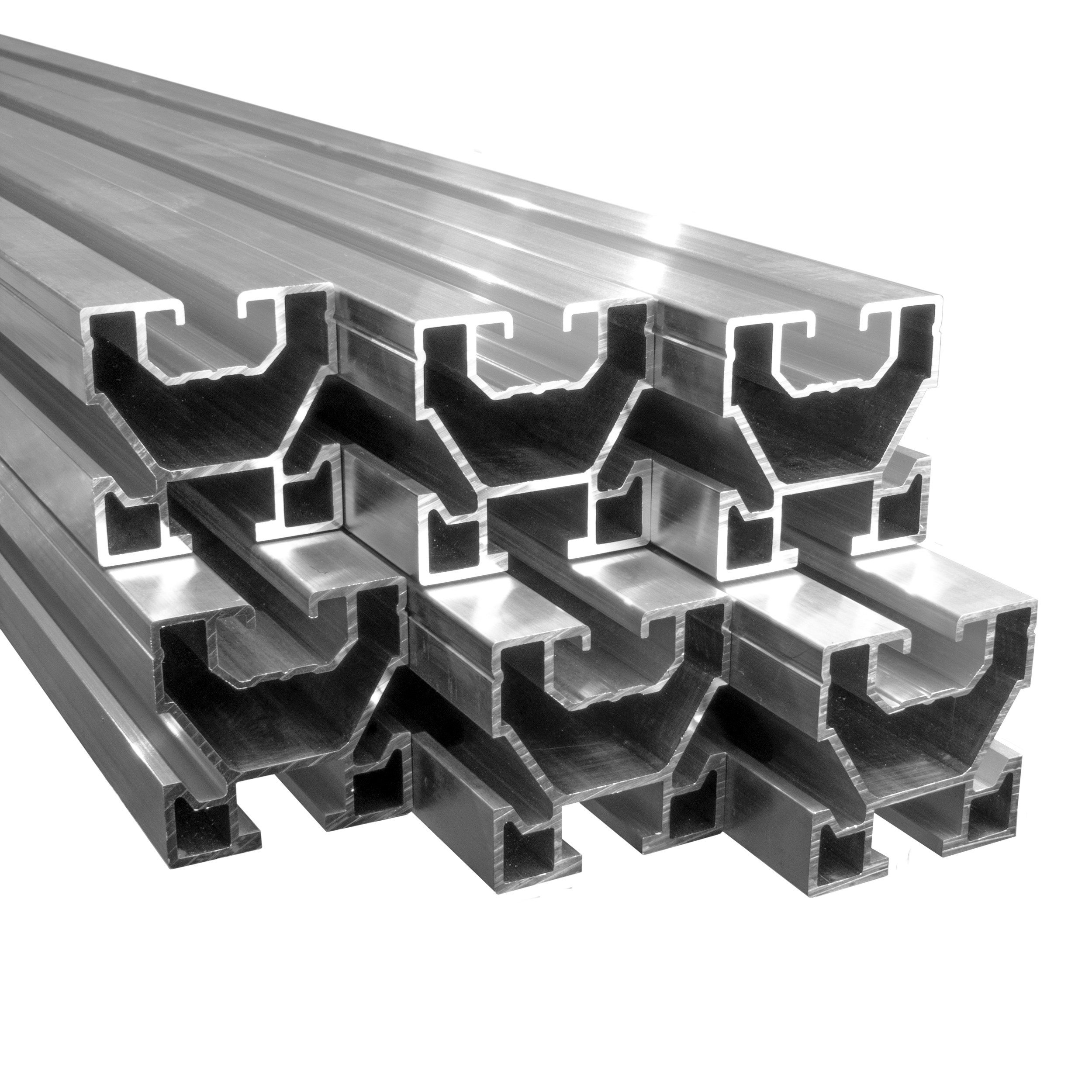 6x Alu Solarprofile 40x40 - 2,45m - Nut 8/10 - für Kreuzklemmen - Photovoltaik Solarprofile - 6x 40x40 - 2,45m - silber Profile - ohne MwSt. - TKSK-30 - PV-Profile - für Kreuzklemme - Zubehör