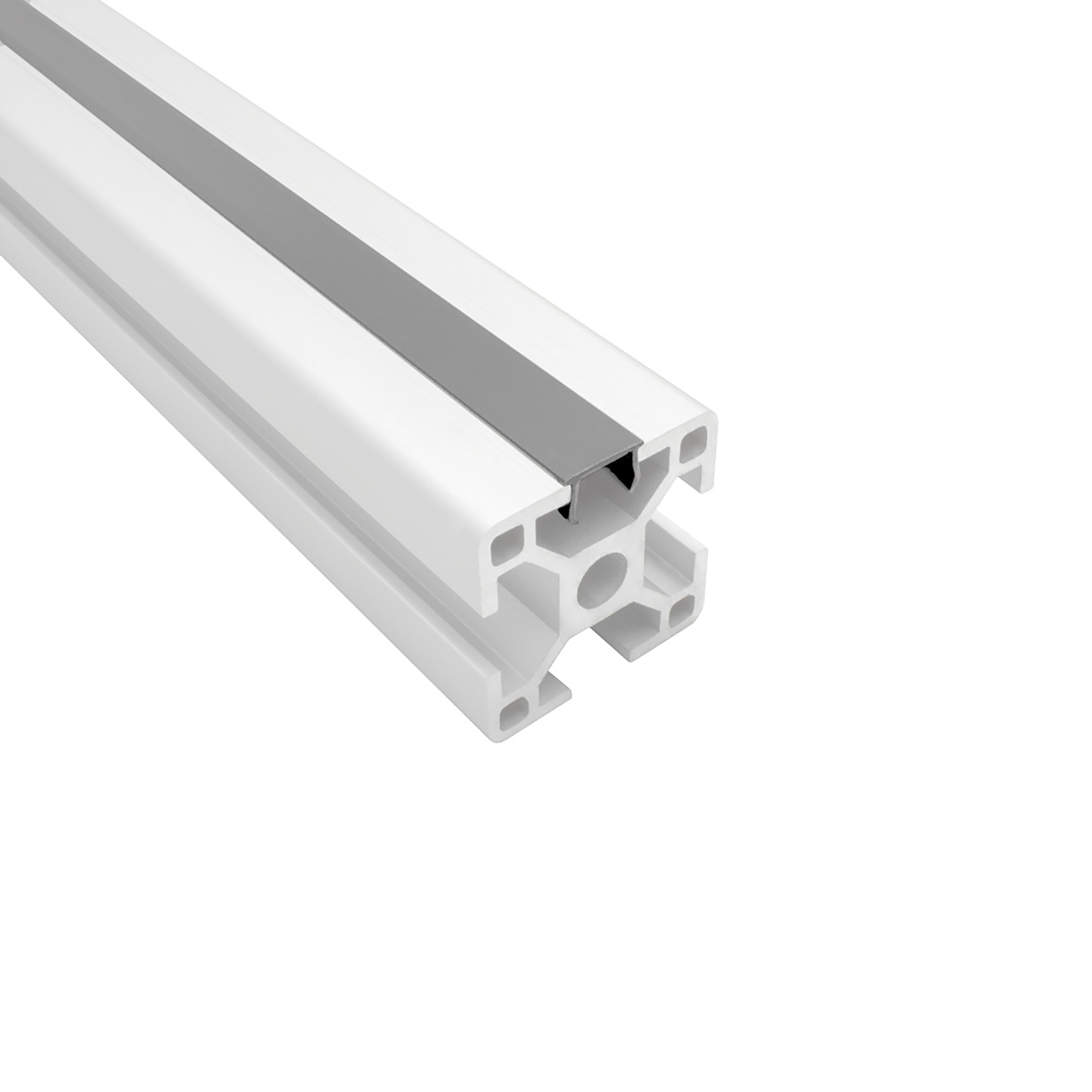 Abdeckungen für Alu-Profil Nut 8 - Typ-I - Typ-B - grau - 2m