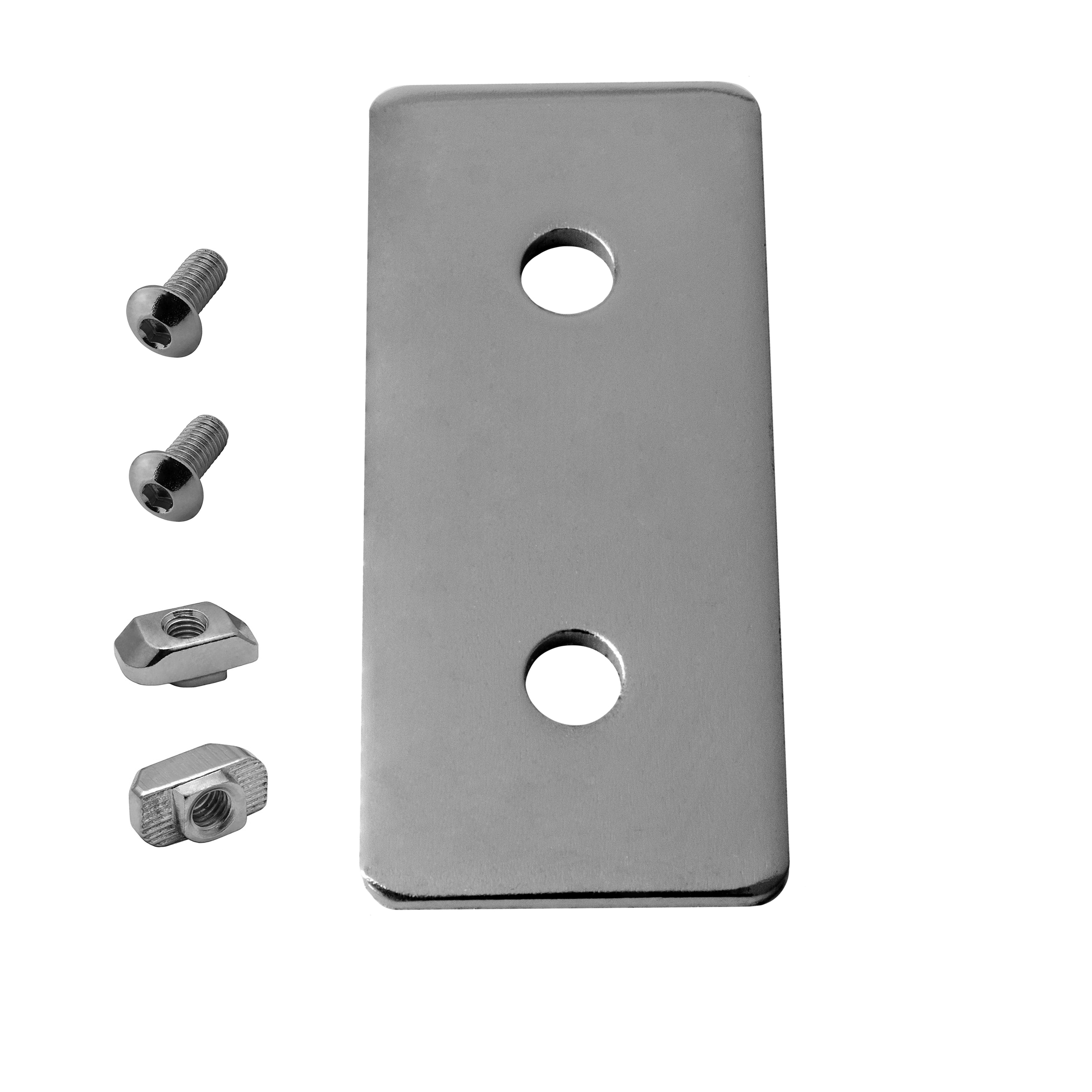 Verbinderplatte - I - 80x35mm Aussen Flachverbinder 40x40 Aluprofil Verbinderplatte - I - 80x35mm Aussen Flachverbinder 40x40 Aluprofil - 4 Stück inkl. Verschraubung