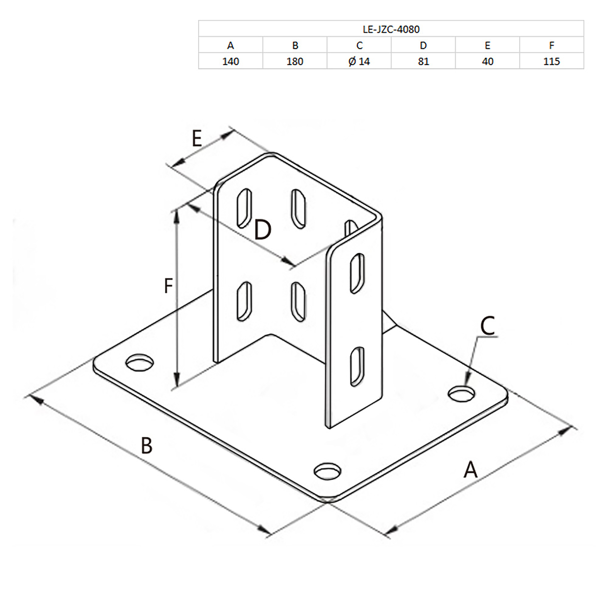 Pfostenkonsole Bodenmontage 40x80 Aluprofil inkl. Profil-Verschraubung - 1 Stück Pfostenkonsole Bodenmontage 40x80 Aluprofil inkl. Profil-Verschraubung