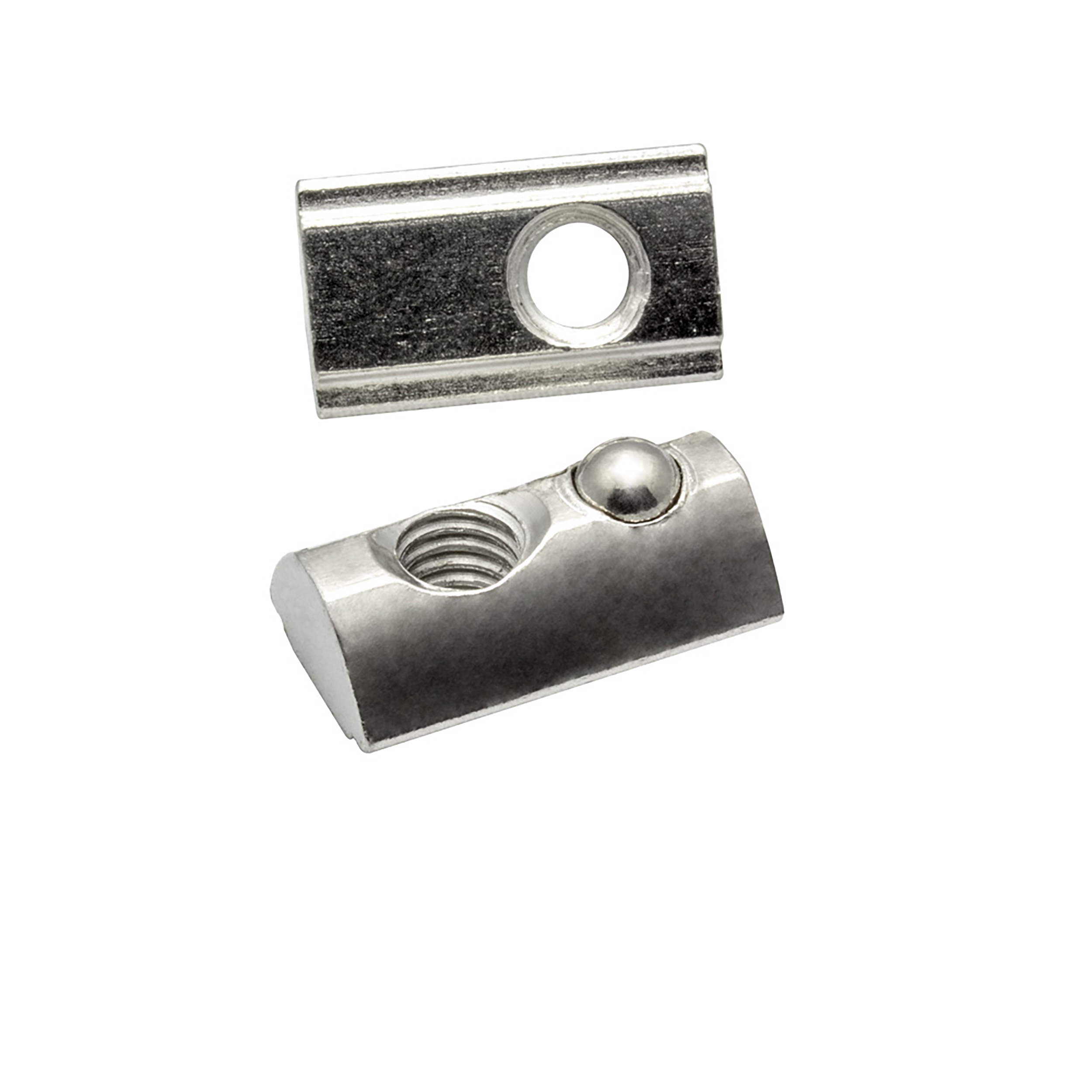 Edelstahl Nutenstein mit Federkugel und Steg M6 Nut 8 für Aluprofil 30-er - 100 Stück Edelstahl Nutenstein mit Federkugel und Steg M6 Nut 8 für Aluprofil 30-er - 100 Stück