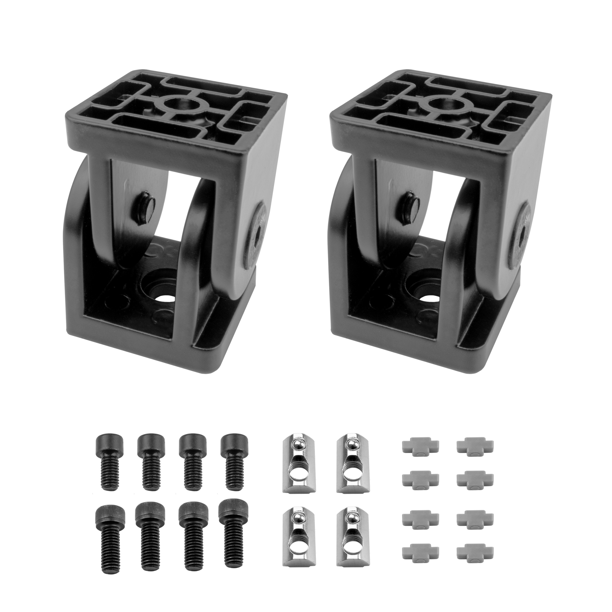 Gelenkverbinder Gelenk Winkelverbinder Nut 8 für Aluprofil 40-er schwarz - 2 Stück Gelenkverbinder Gelenk Winkelverbinder Nut 8 für Aluprofil 40-er schwarz - 2 Stück