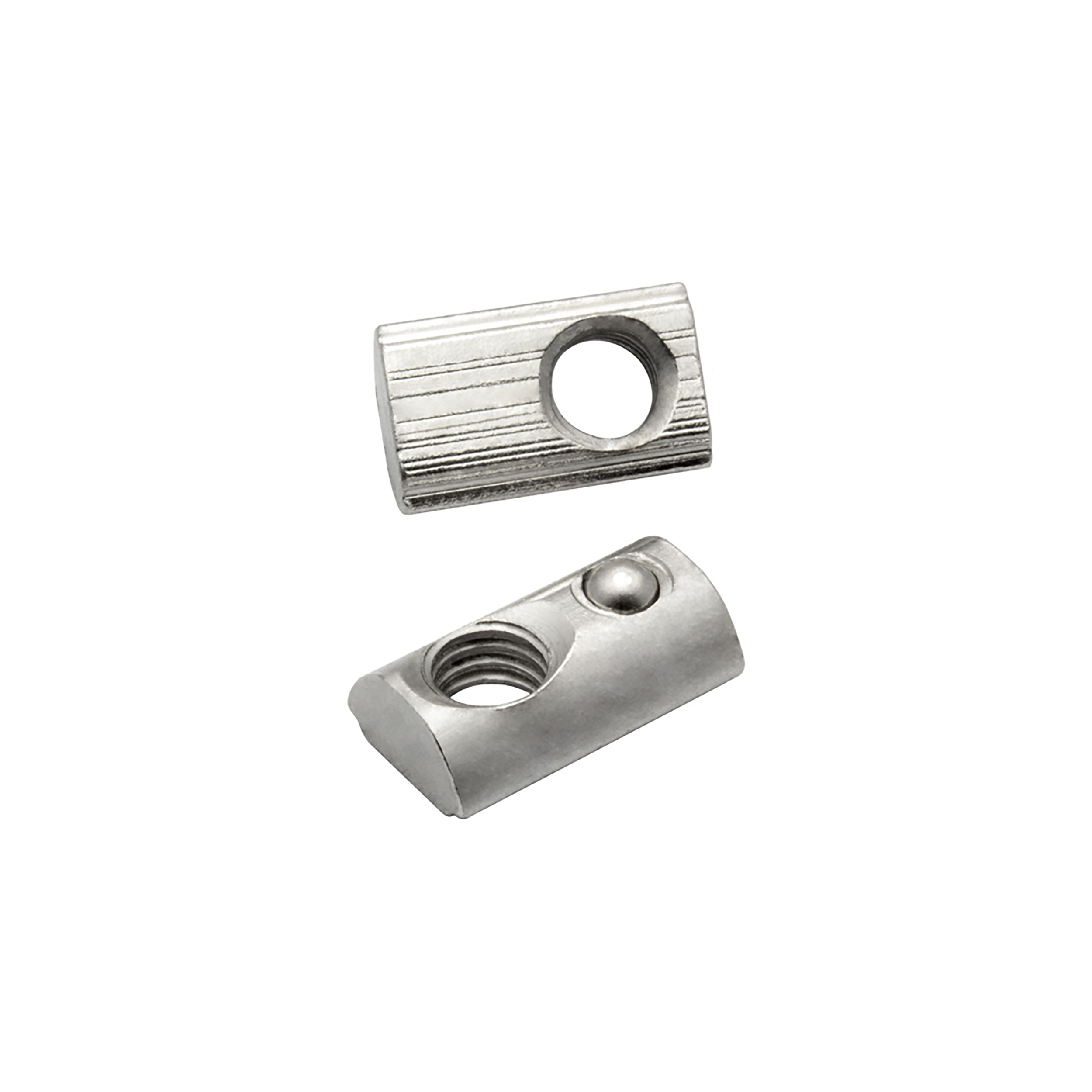 Edelstahl Nutenstein mit Federkugel und Steg M5 Nut 6 für Aluprofil 20-er - 1 Stück Edelstahl Nutenstein mit Federkugel und Steg M5 Nut 6 für Aluprofil 20-er - 1 Stück