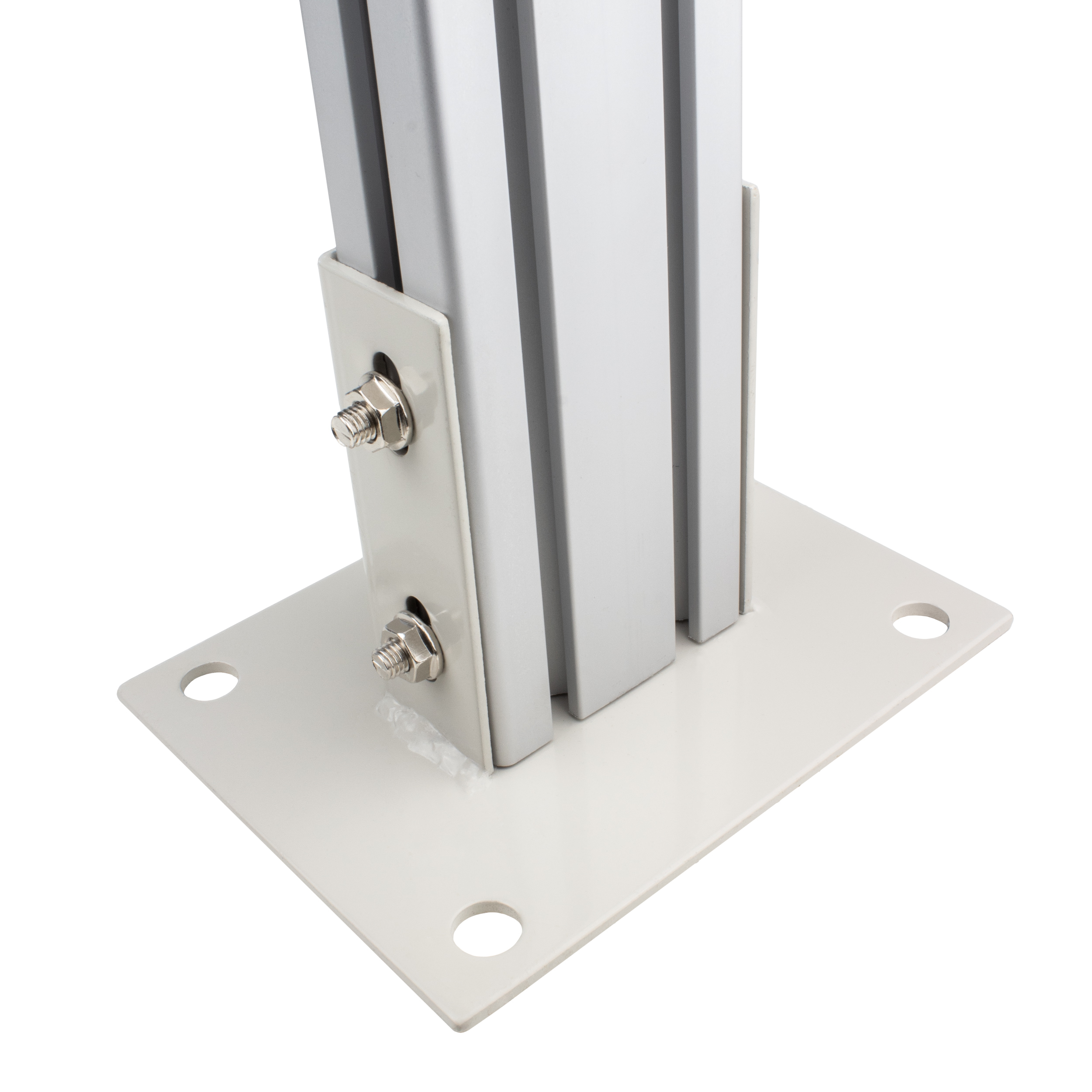 Pfostenkonsole Bodenmontage 40x80 Aluprofil inkl. Profil-Verschraubung