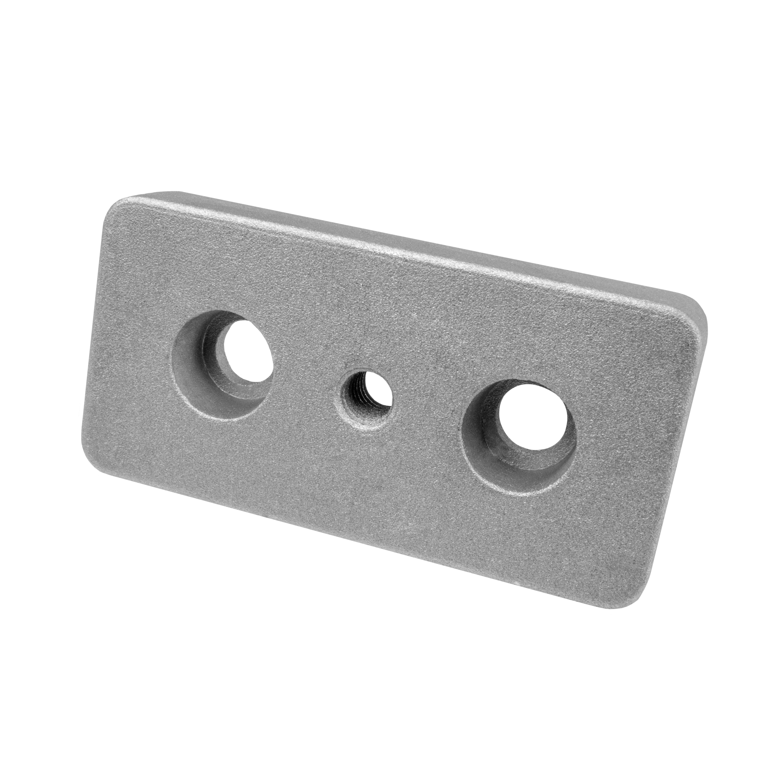 Adapter- & Fußplatte Aluprofil 4080, silbergrau – optional mit Stellfuß Adapter- & Fußplatte Aluprofil 4080, silbergrau – M8 ohne Stellfuß