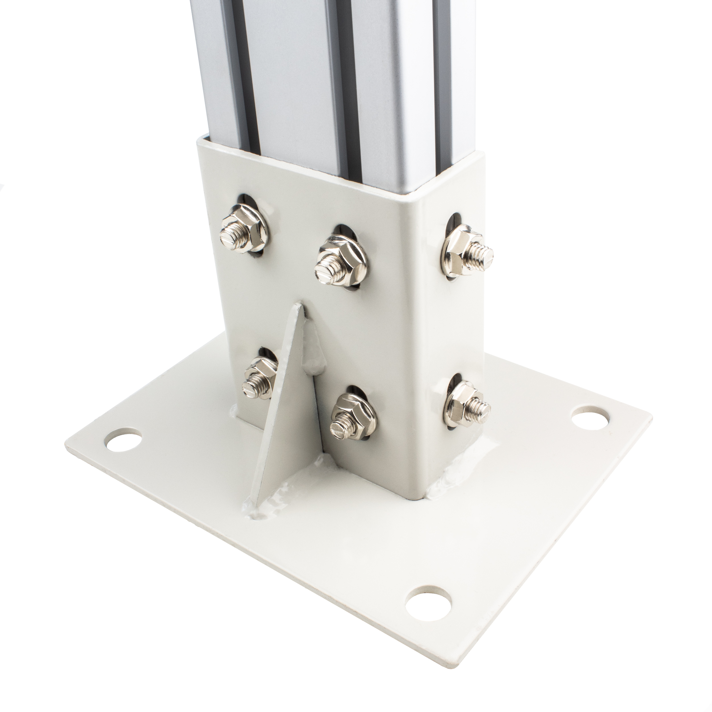 Pfostenkonsole Bodenmontage 40x80 Aluprofil inkl. Profil-Verschraubung