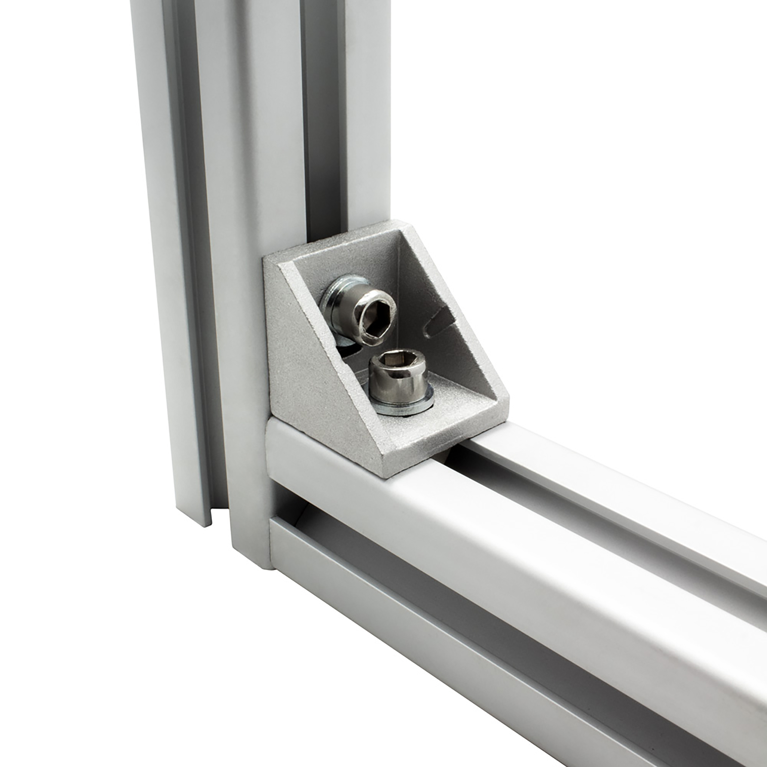 Befestigungswinkel ink. Schrauben und Nutensteine Nut 10 für Aluprofil 45-er 1 Stück Befestigungswinkel ink. Schrauben und Nutensteine Nut 10 für Aluprofil 45-er 1 Stück