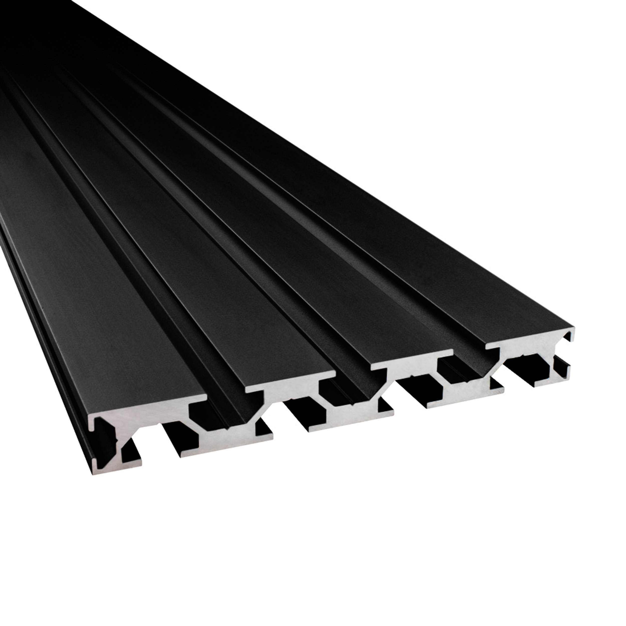 Alu Profil 6 Stück 15x120mm 2m System-, Montage-, Konstruktionsprofil Nut 8 schwarz ALU Profil Aluprofil 15x120mm Nut 8 Aluminium Systemprofil Typ I schwarz 900mm