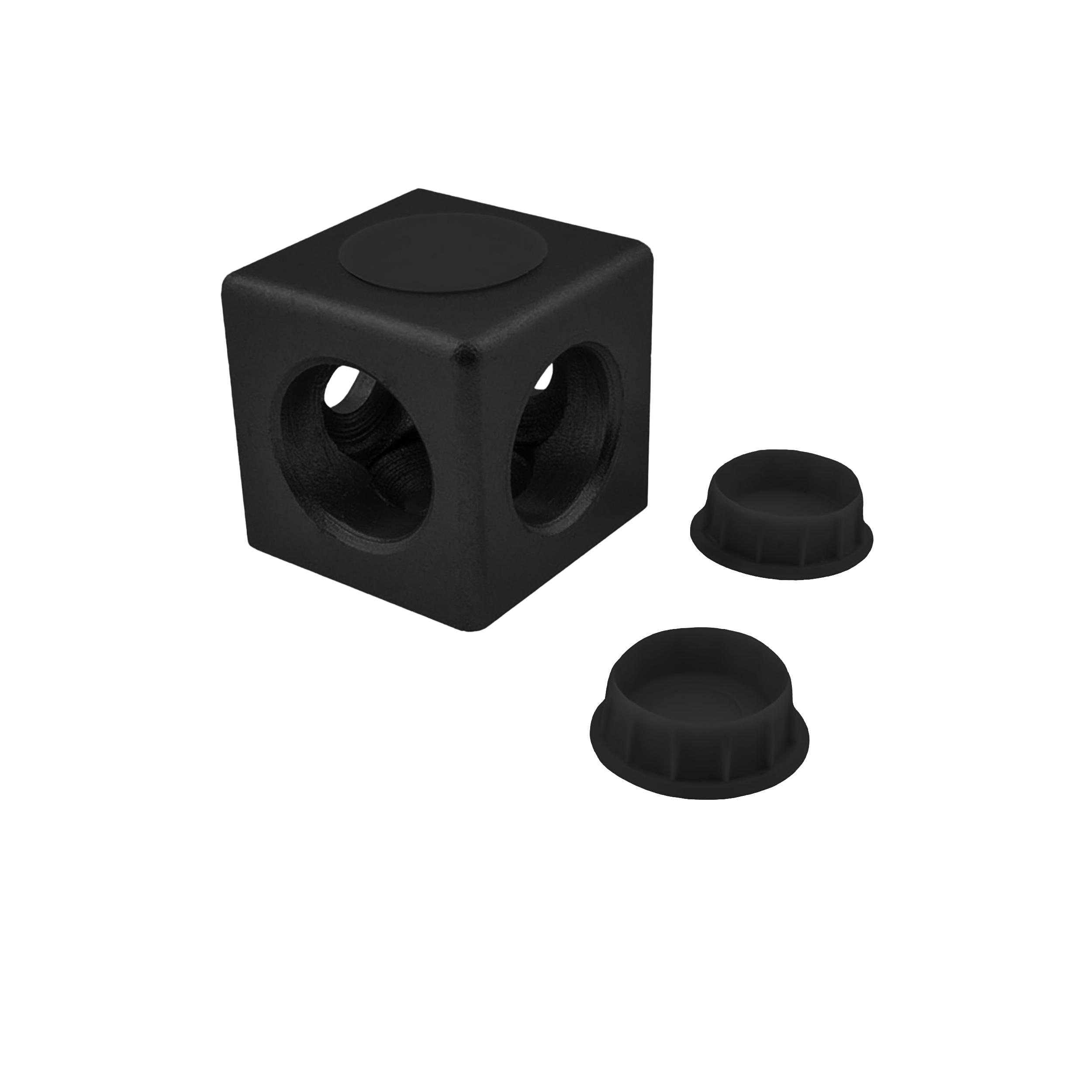 KLAK 30 - 3-Wege Würfelverbinder Eck-Verbinder Aluprofil 30x30 schwarz KLAK 30 - 3-Wege Würfelverbinder Eck-Verbinder Aluprofil 30x30 schwarz - 1 Stück