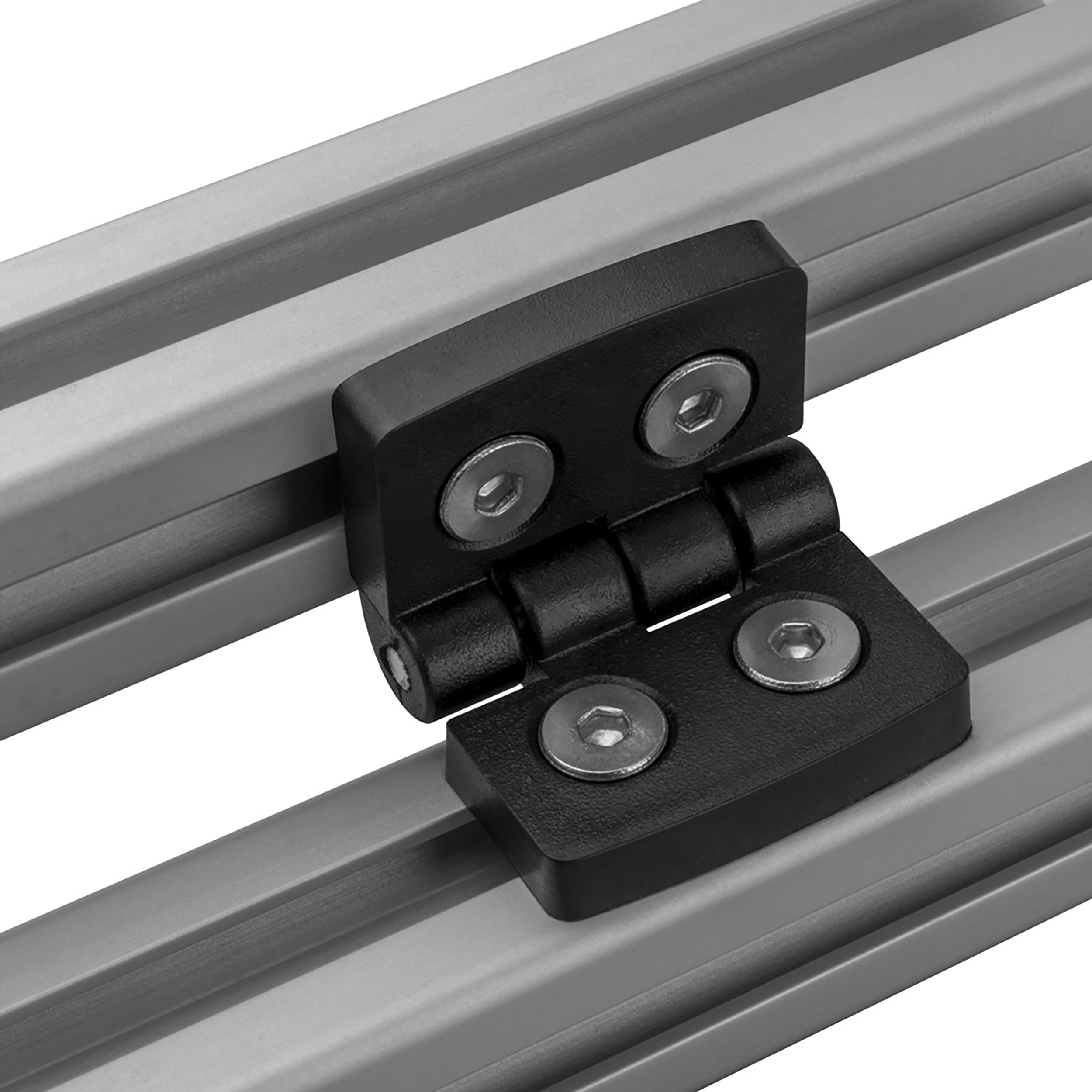 Scharnier Standard Nut 8 für 30-er inkl. Verschraubung - 1 Stück