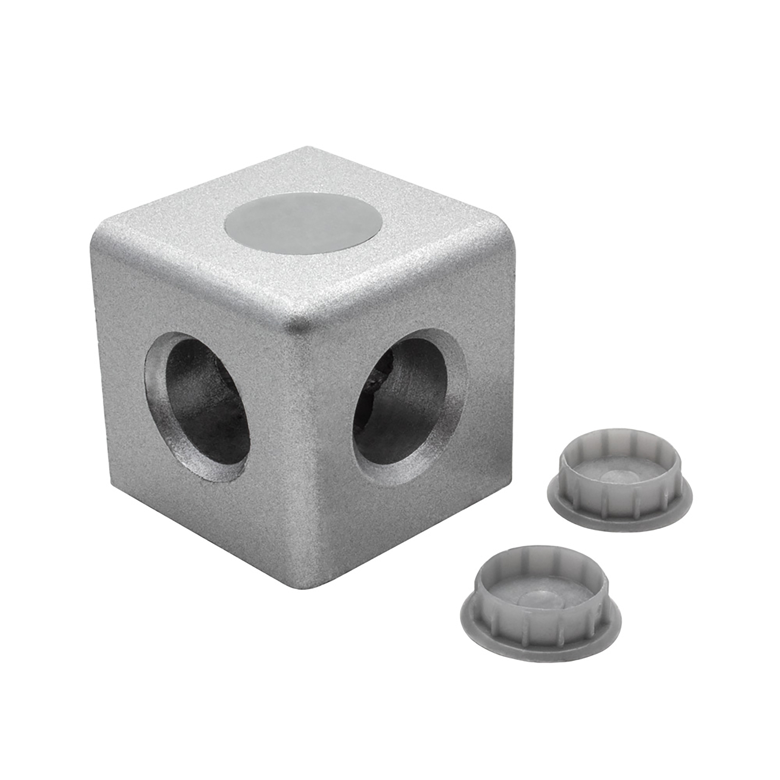 3-Wege Würfelverbinder Eck-Verbinder für Aluprofil 40x40 - 1 Stück 3-Wege Würfelverbinder Eck-Verbinder für Aluprofil 40x40 - 1 Stück