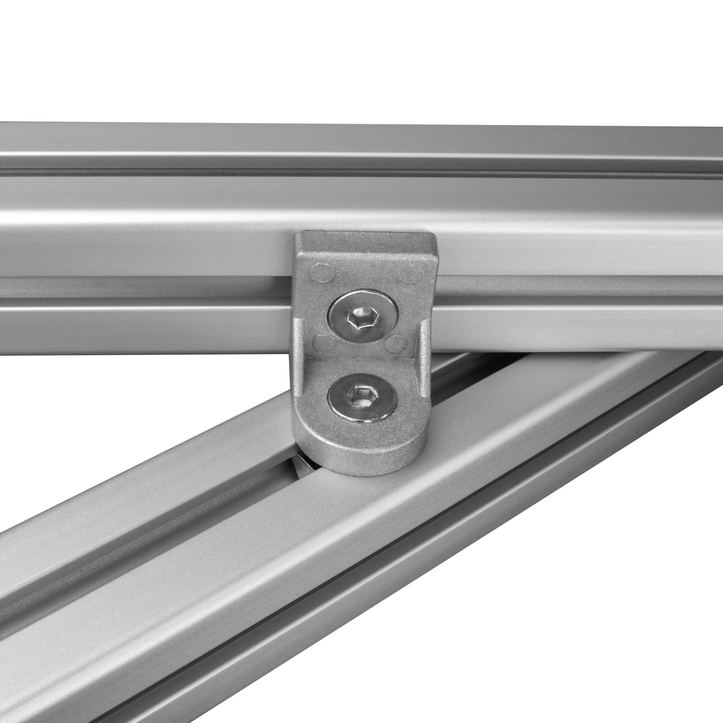 Drehwinkel Verbinder ink. Schrauben und Nutensteine Nut 8 für Aluprofil 40-er -1 Stück