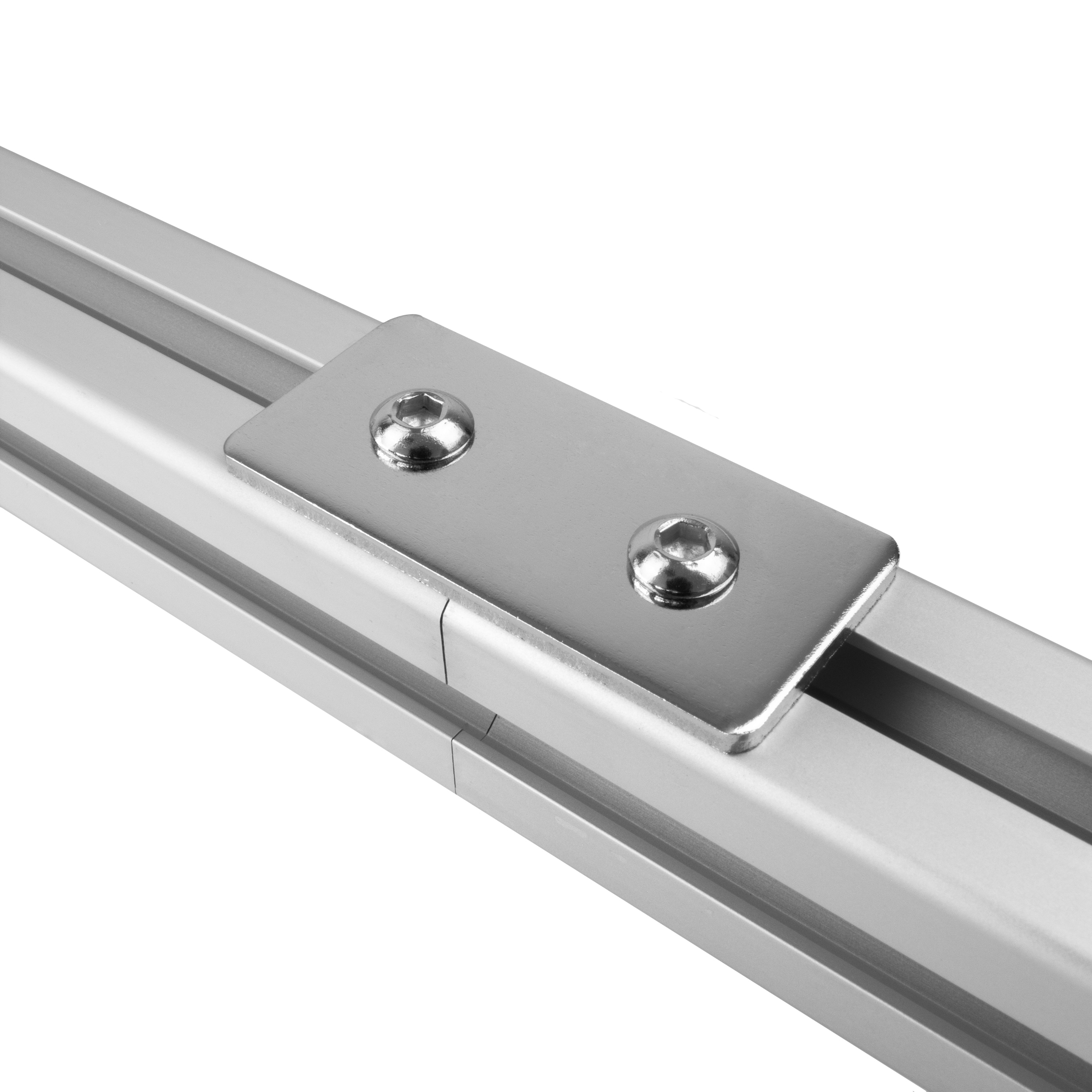 Verbinderplatte - I - 60x25mm Aussen Flachverbinder 30x30 Aluprofil Verbinderplatte - I - 60x25mm Aussen Flachverbinder 30x30 Aluprofil - 4 Stück inkl. Verschraubung