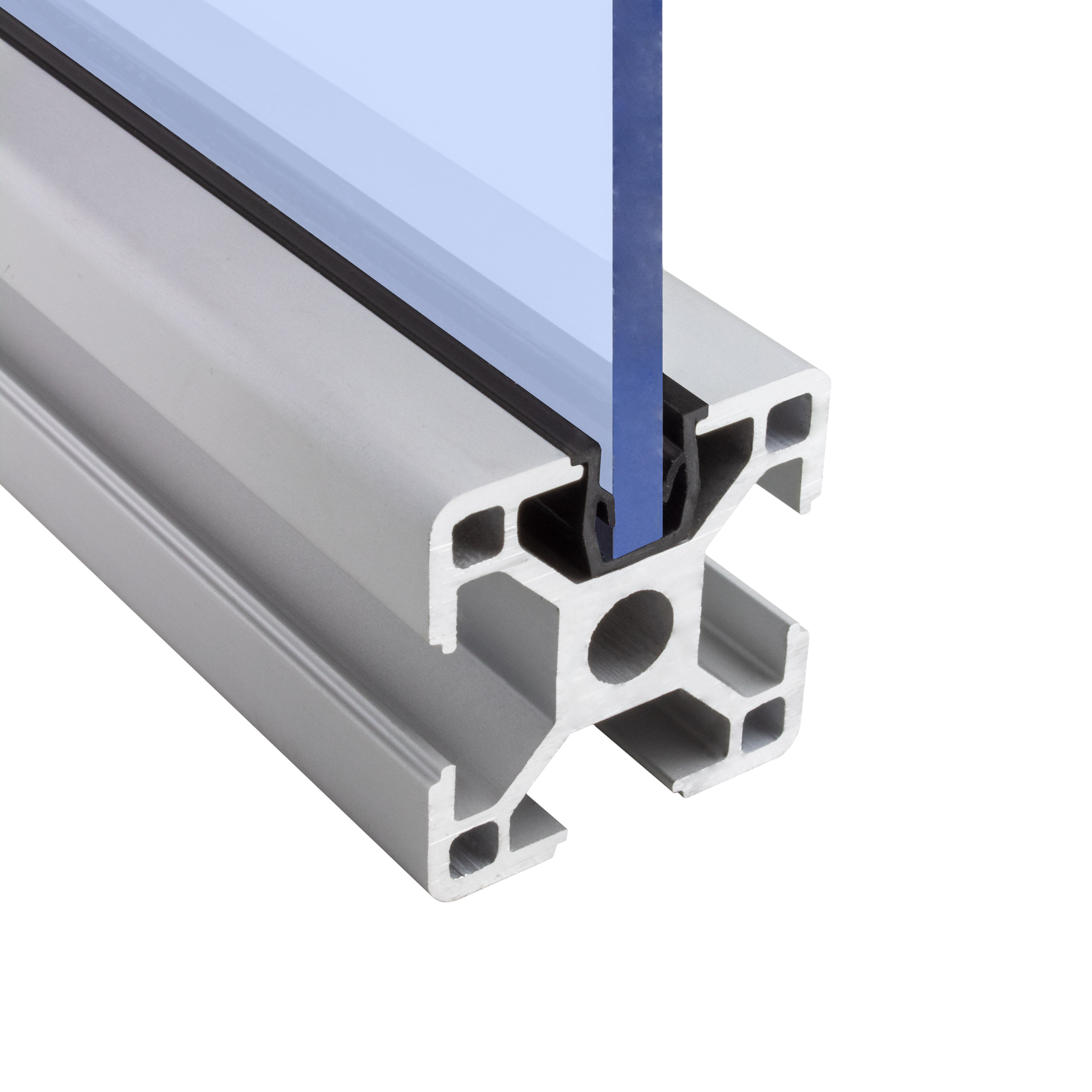 Einfassprofil mit Gummilippe für Nut 8 - Typ-I - Typ-B - schwarz - 2m 1 Stück