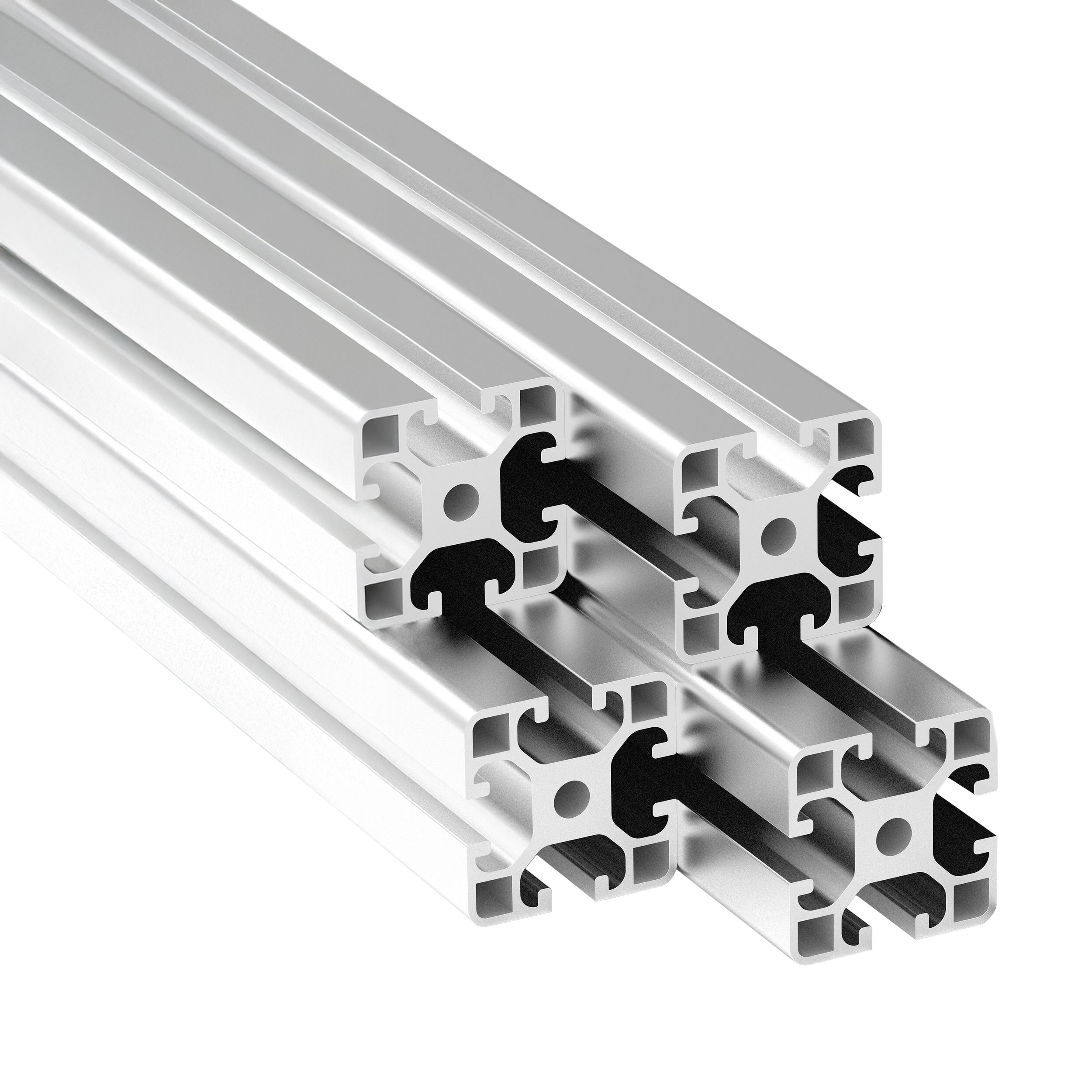 Alu Profil 4 Stück 40x40mm 3m System-, Montage-, Konstruktionsprofil Nut 8 KLAK 40 - Aluprofil 4 Stück 40x40mm 3m System-, Montage-, Konstruktionsprofil Nut 8