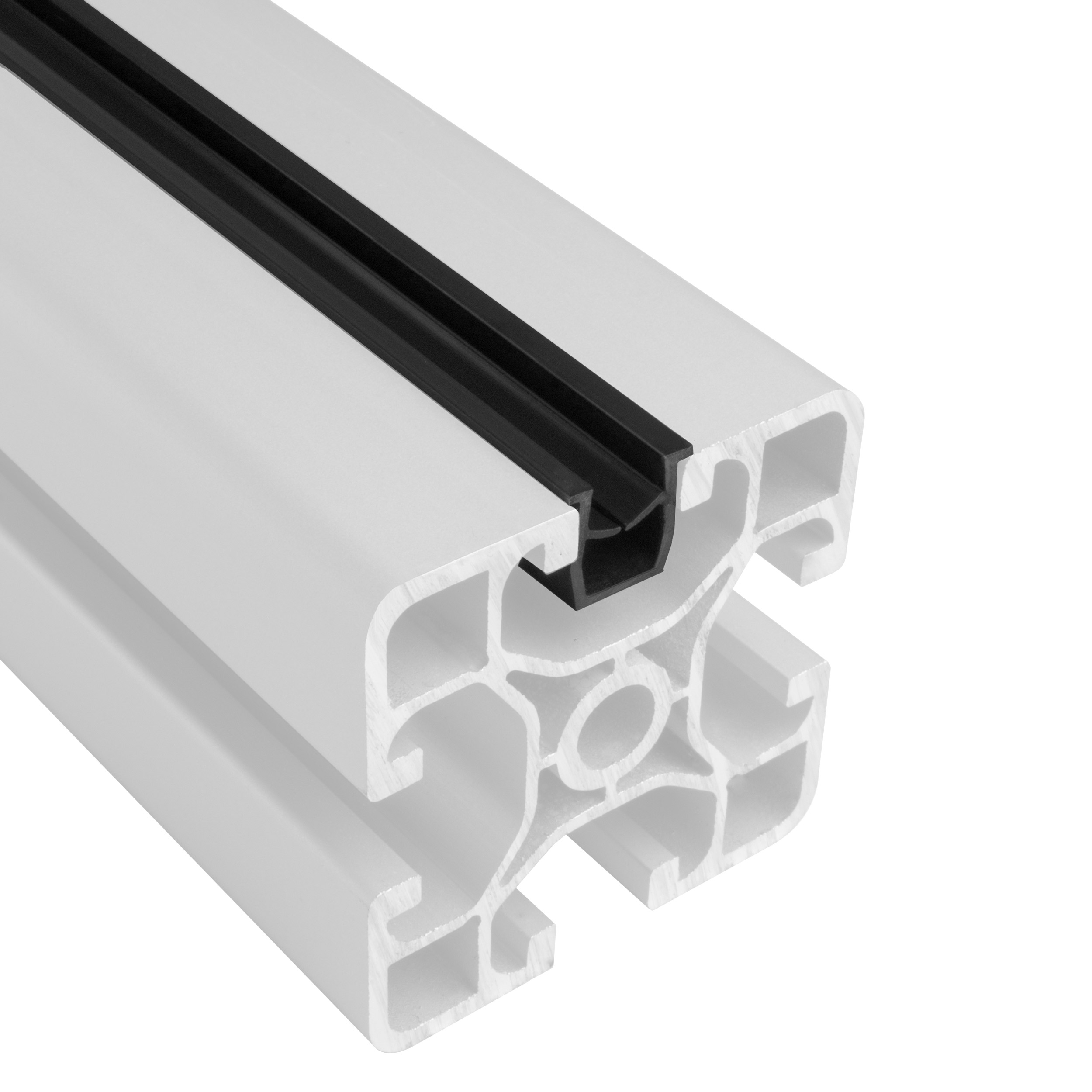 Einfassprofil mit Gummilippe für Nut 8 - Typ-I - Typ-B - schwarz - 2m 1 Stück
