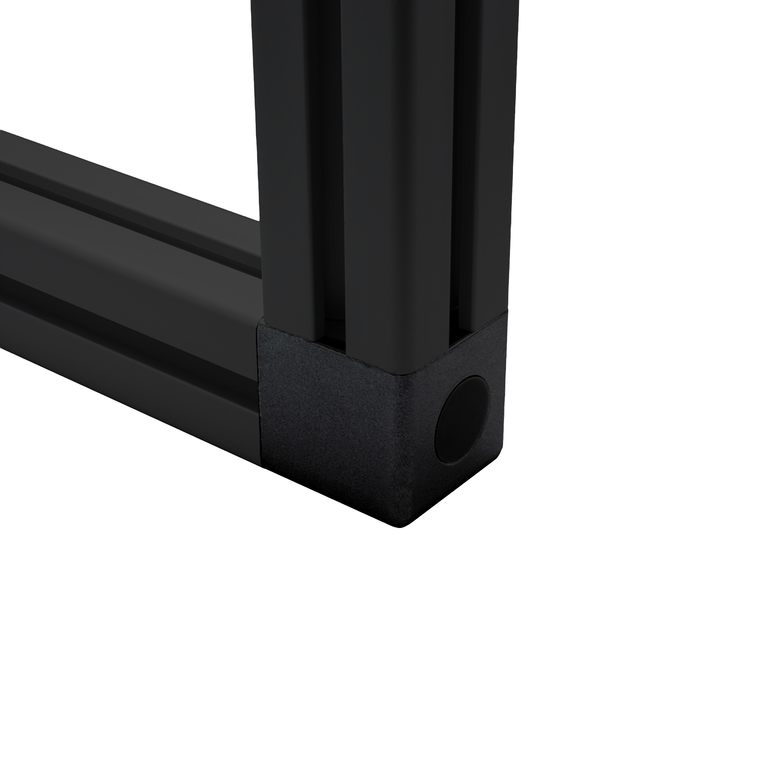 KLAK 40 - 2-Wege Würfelverbinder Eck-Verbinder Aluprofil 40x40 schwarz 1 Stück