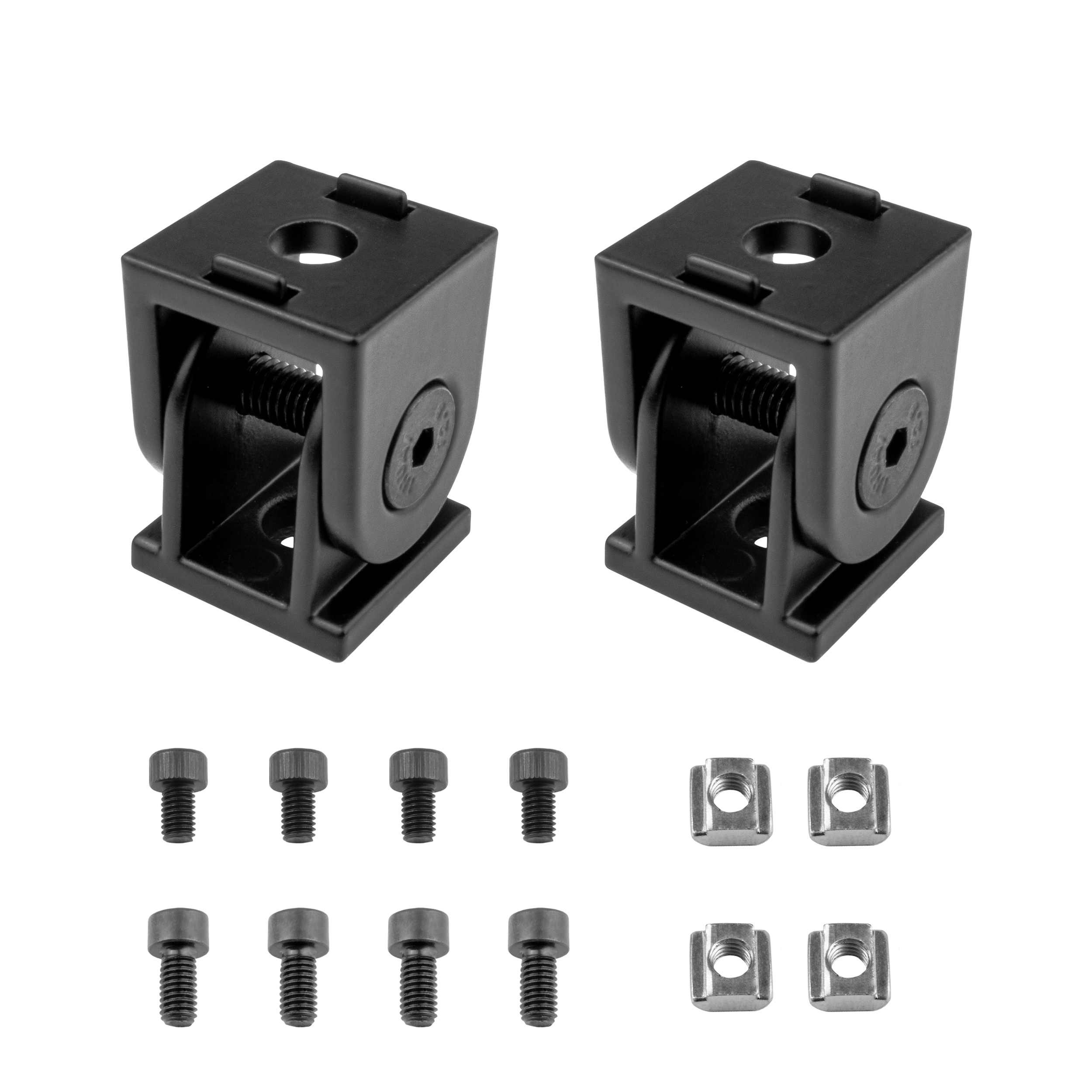 Gelenkverbinder Gelenk Winkelverbinder Nut 6 für Aluprofil 20-er schwarz - 2 Stück