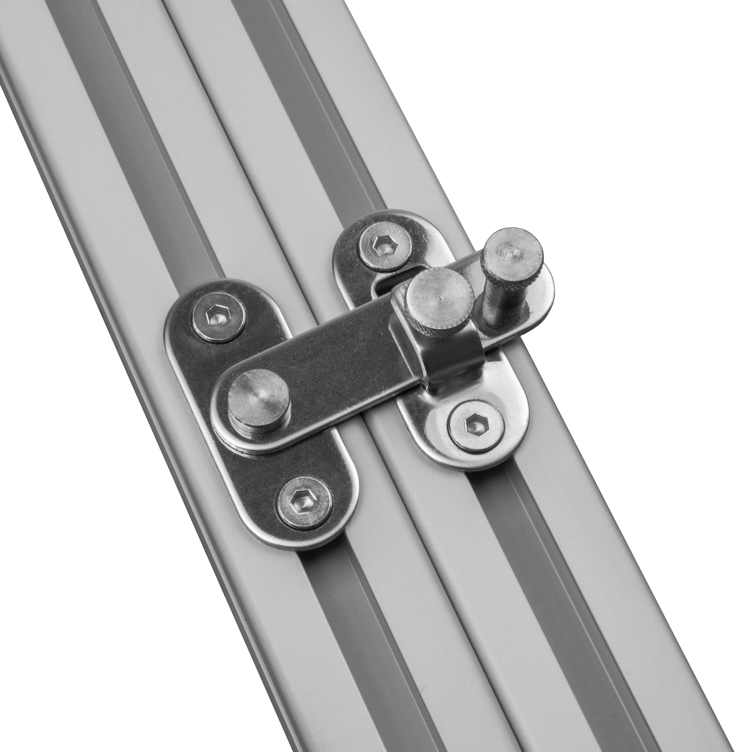Türriegel Schwenkverriegelung Edelstahl Nut 8 für 30-er Profile - 1 Stück inkl. Verschraubung