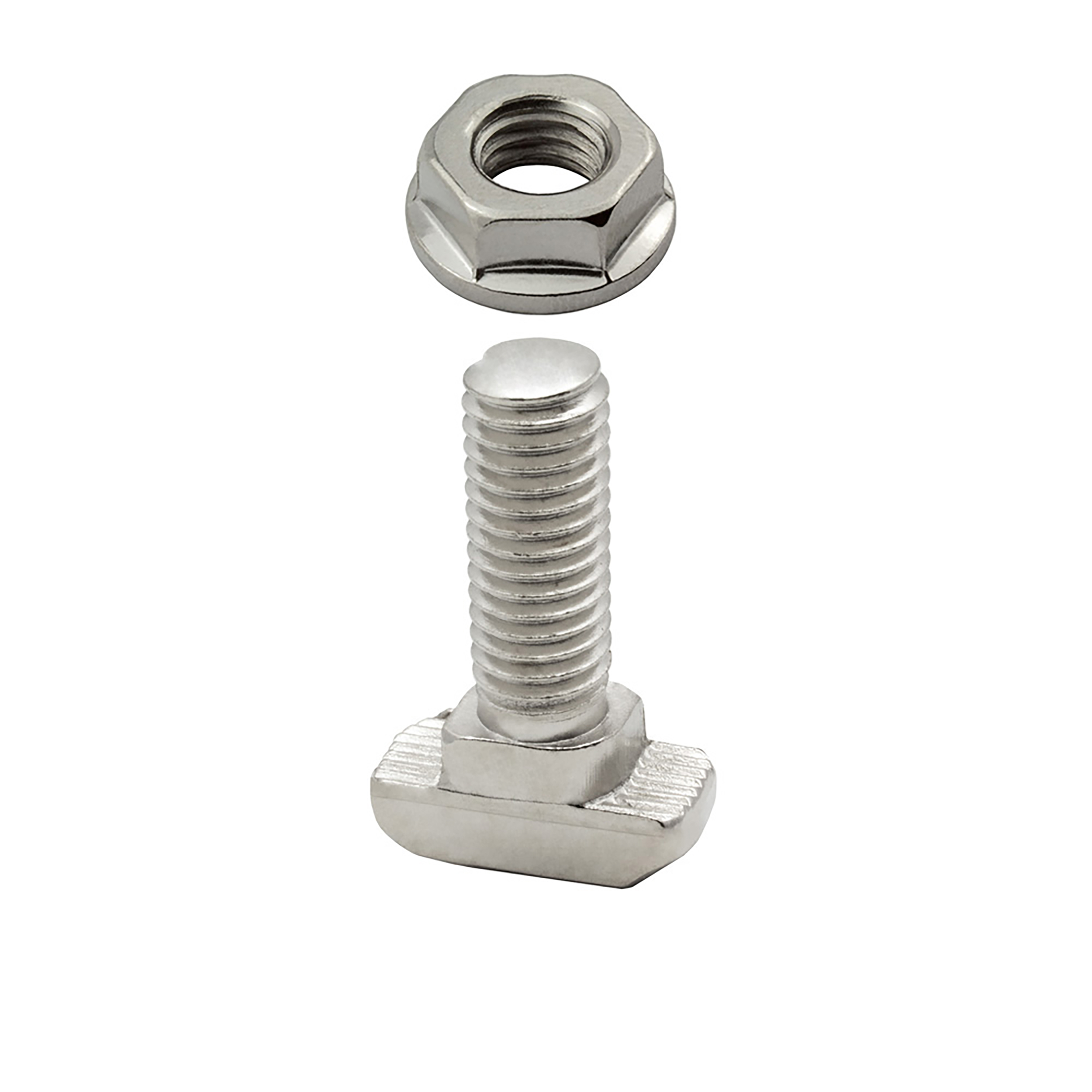 Edelstahl Hammerschraube T-Schraube M8 25mm Nut 8 für Aluprofil 40-er Edelstahl Hammerkopfschraube T-Schraube M8 25mm Nut 8 Aluprofil 40-er