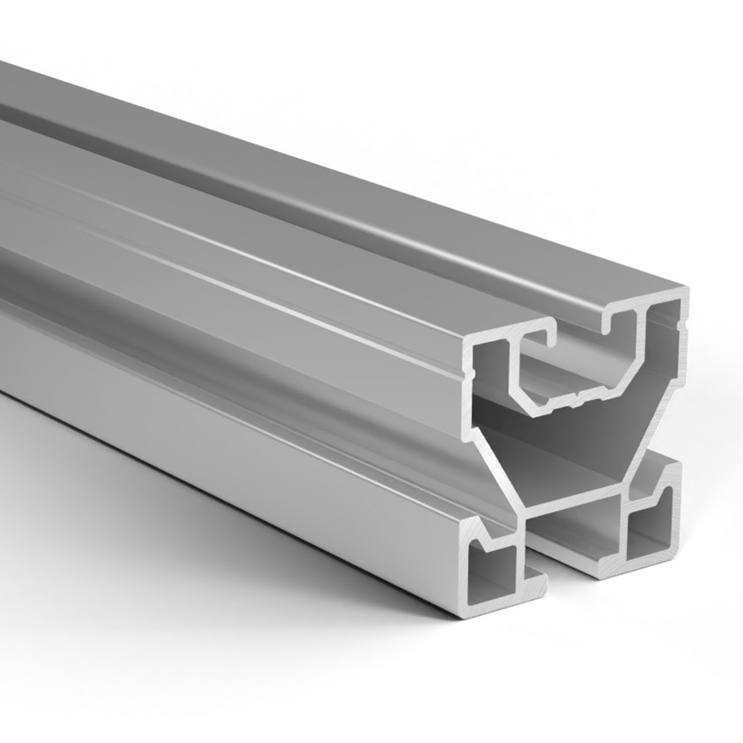 6x Alu Solarprofile 40x40 - 2,45m - Nut 8/10 - für Kreuzklemmen - Photovoltaik Solarprofile - 6x 40x40 - 2,45m - silber Profile - ohne MwSt. - TKSK-30 - PV-Profile - für Kreuzklemme - Zubehör