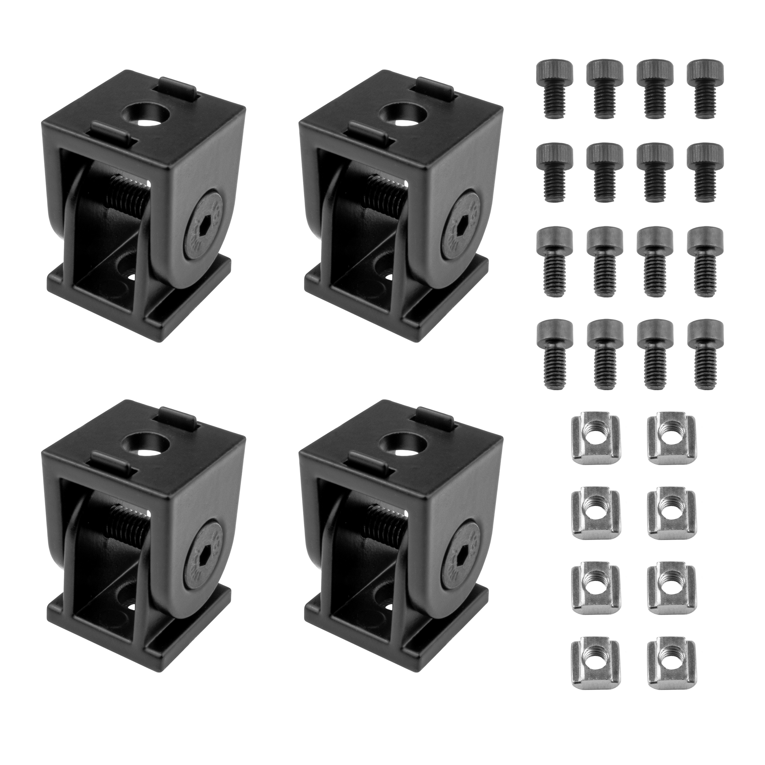 Gelenkverbinder Gelenk Winkelverbinder Nut 6 für Aluprofil 20-er schwarz - 4 Stück Gelenkverbinder Gelenk Winkelverbinder Nut 6 für Aluprofil 20-er schwarz - 4 Stück
