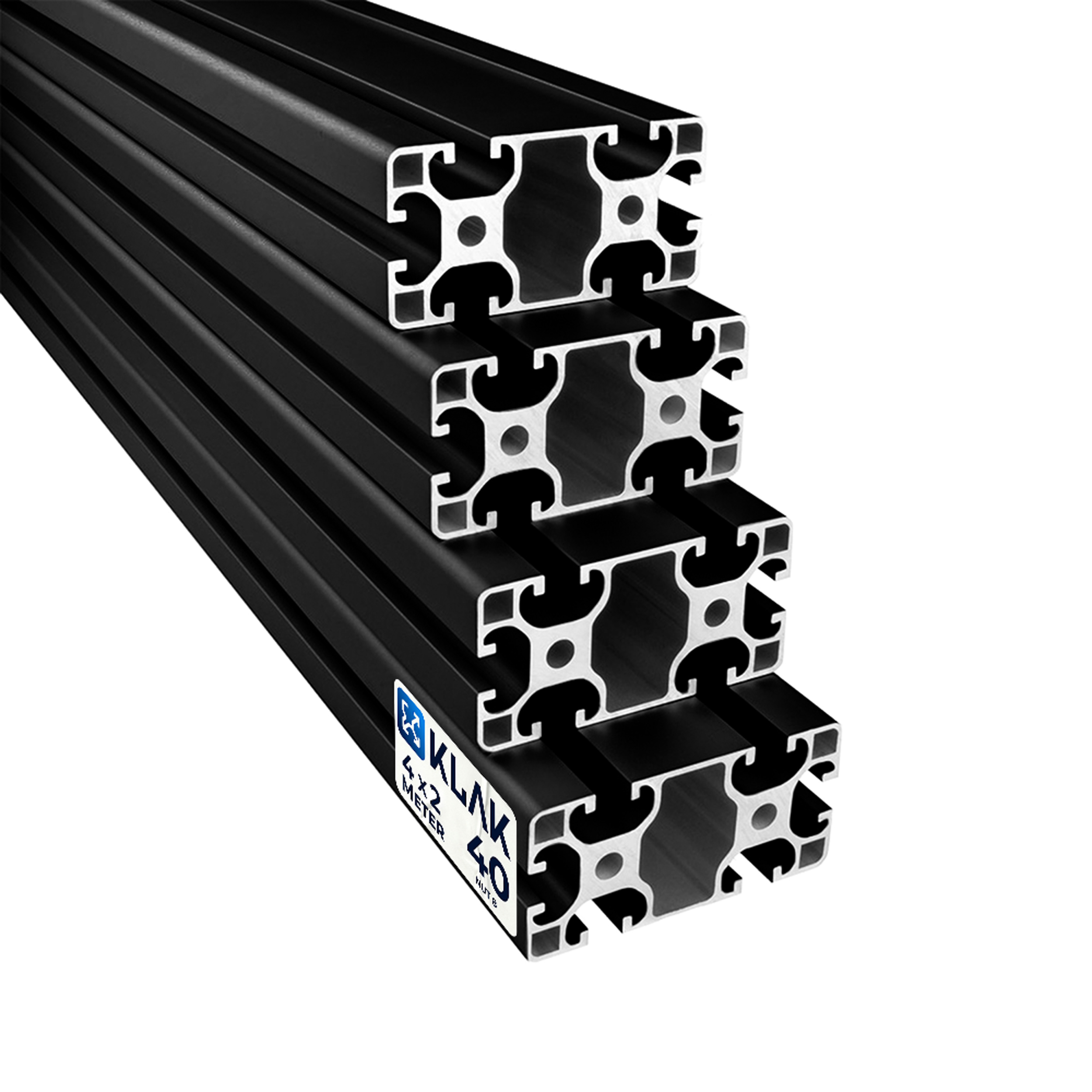 Alu Profil 4 Stück 40x80mm 2m System-, Montage-, Konstruktionsprofil Nut 8 schwarz Alu Profil 4 Stück 40x80mm 2m System-, Montage-, Konstruktionsprofil Nut 8 schwarz