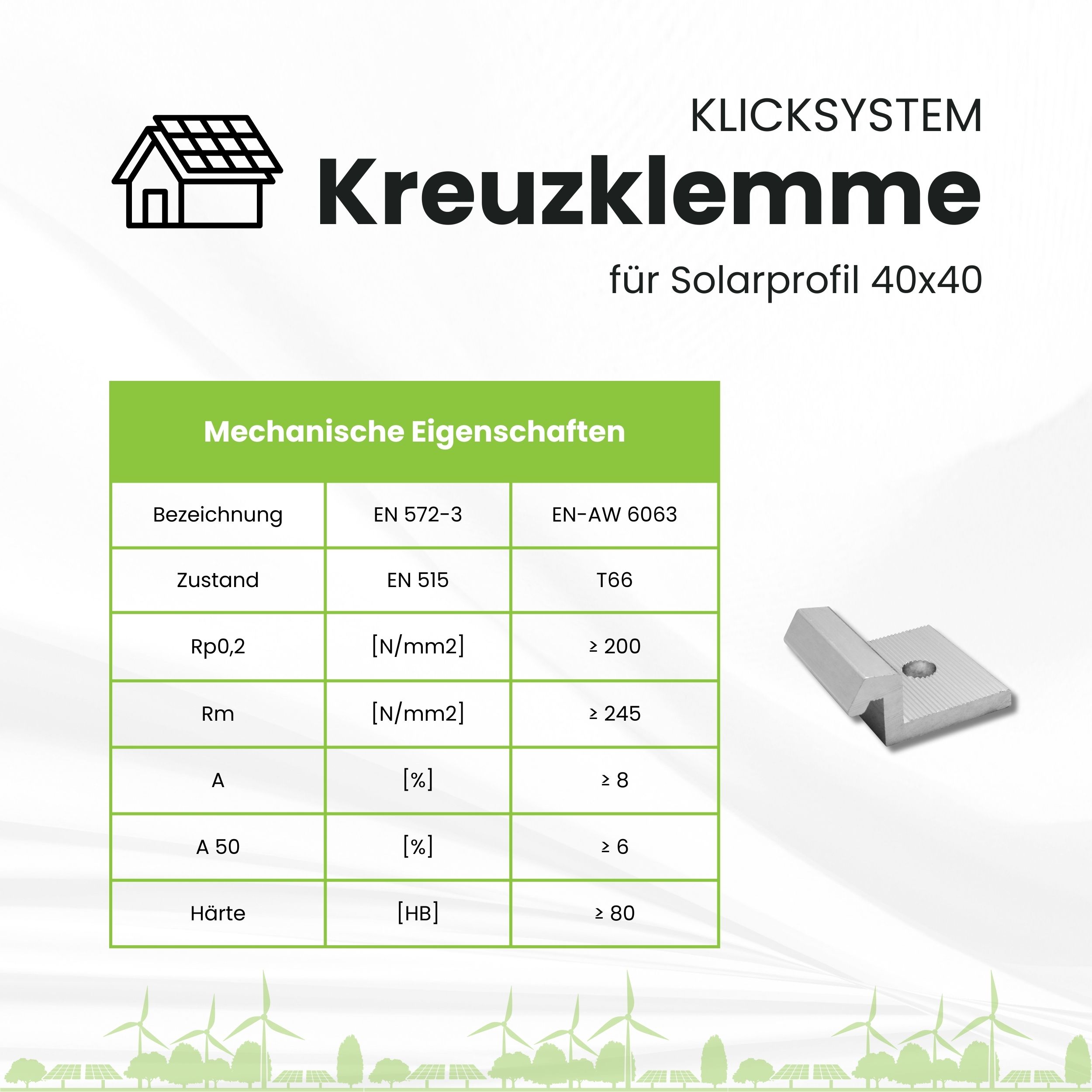 Solarprofile - 1x Kreuzklemme silber - inkl. MwSt. - TKSK-30 - PV-Profile - für Kreuzklemme - Zubehör Solarprofile - 1x Kreuzklemme silber - ohne MwSt. - TKSK-30 - PV-Profile - für Kreuzklemme - Zubehör