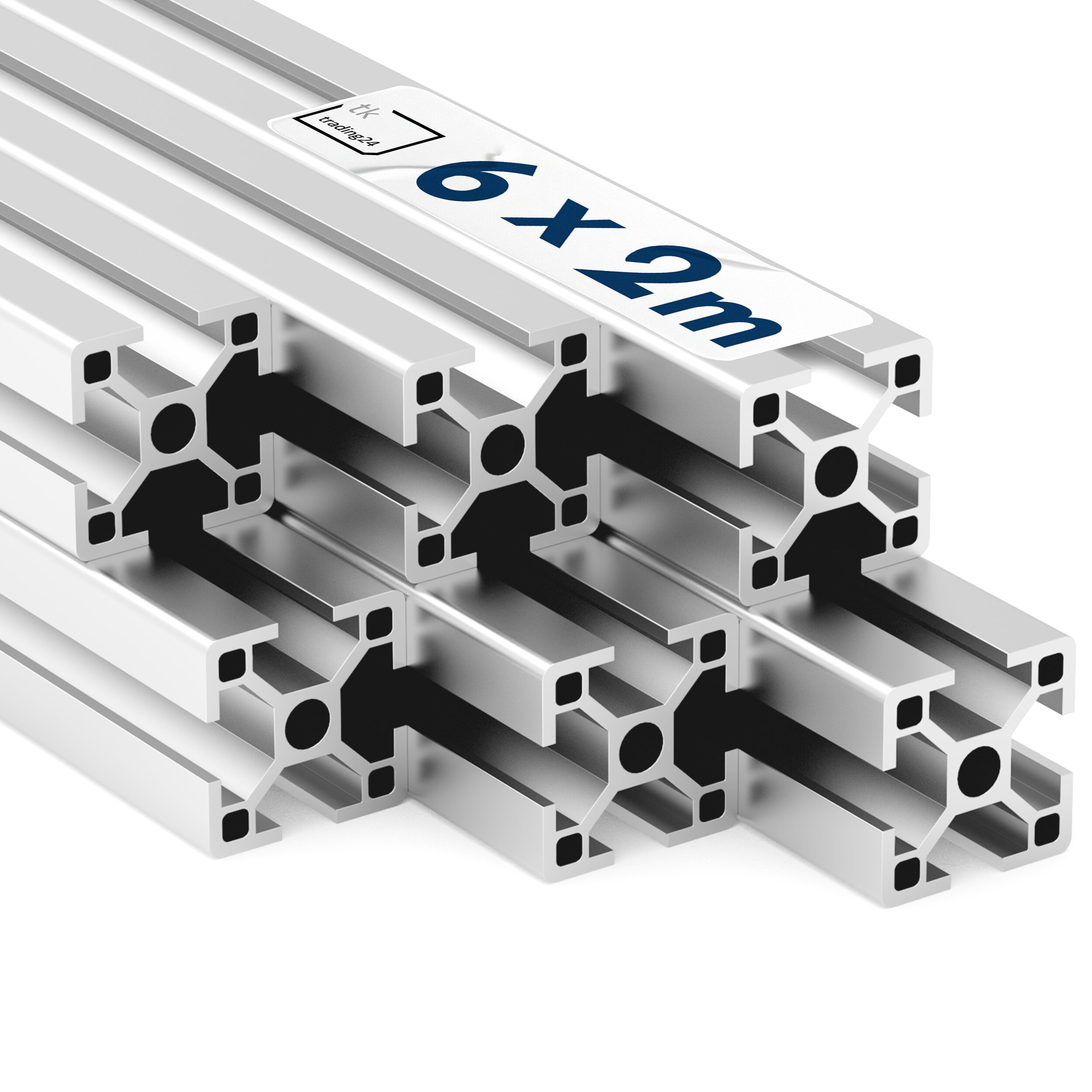 Alu Profil 6 Stück 30x30mm 2m System-, Montage-, Konstruktionsprofil Nut 8 Alu Profil 6 Stück 30x30mm 2m System-, Montage-, Konstruktionsprofil Nut 8