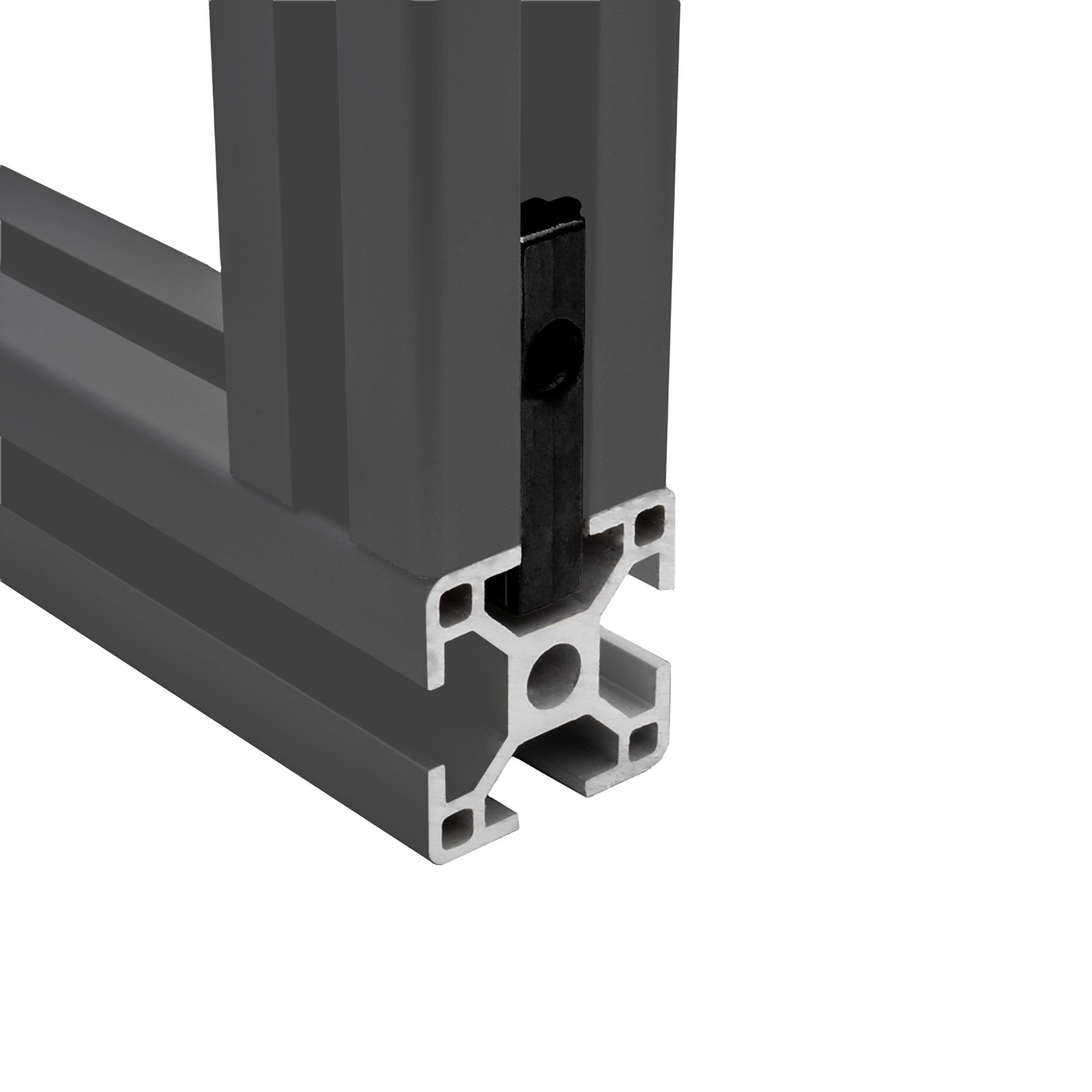 KLAK 45 - Innenwinkel Aussenwinkel M8 Nut 10 Aluprofil 45-er schwarz -1 Stück