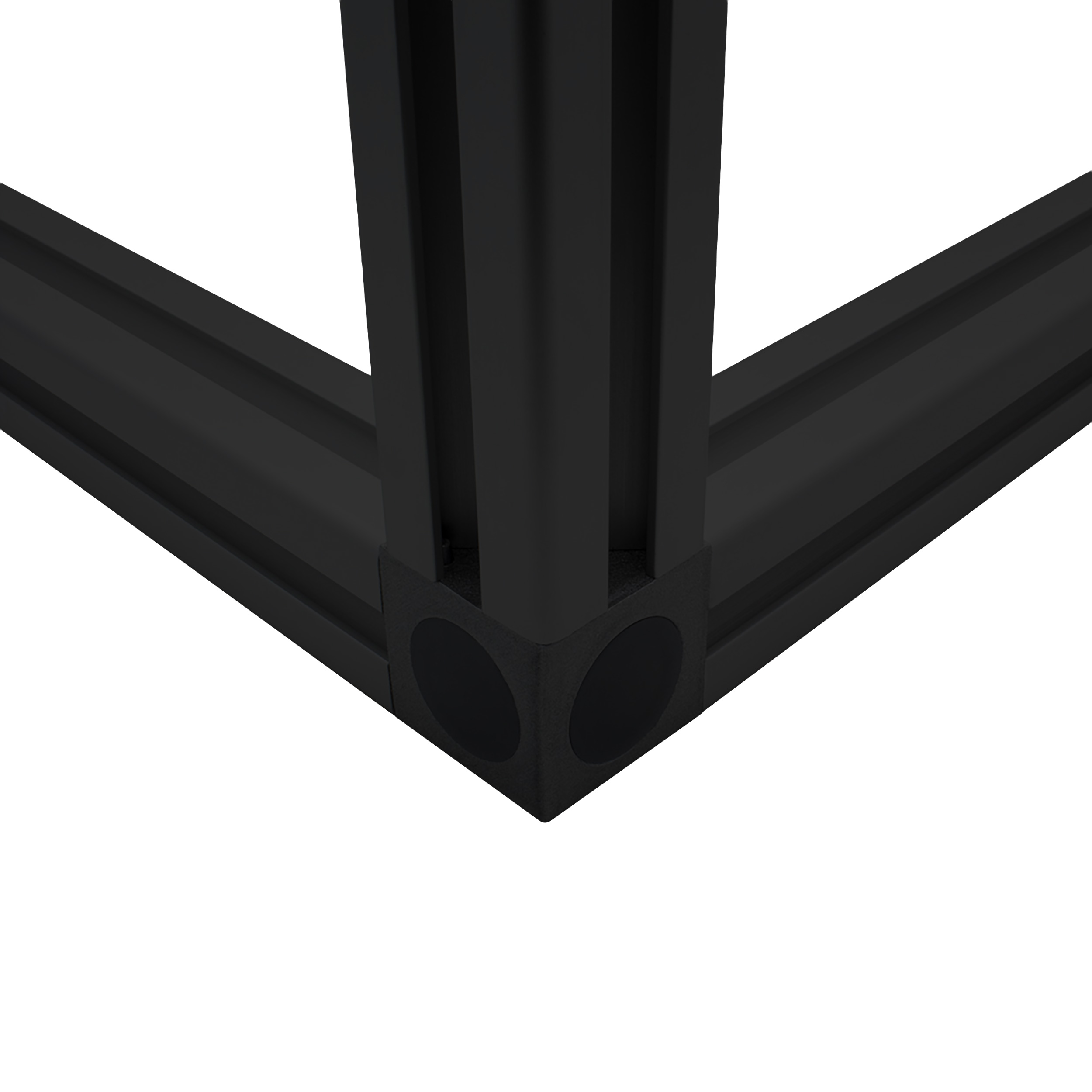 KLAK 30 - 3-Wege Würfelverbinder Eck-Verbinder Aluprofil 30x30 schwarz - 1 Stück